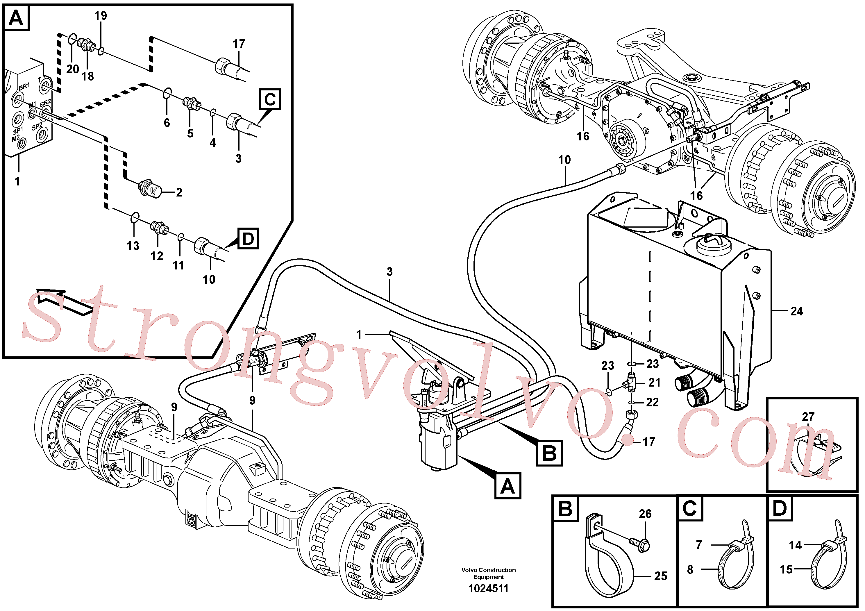 Volvo Montagem VOE11182000 Mangueira completa Acessórios