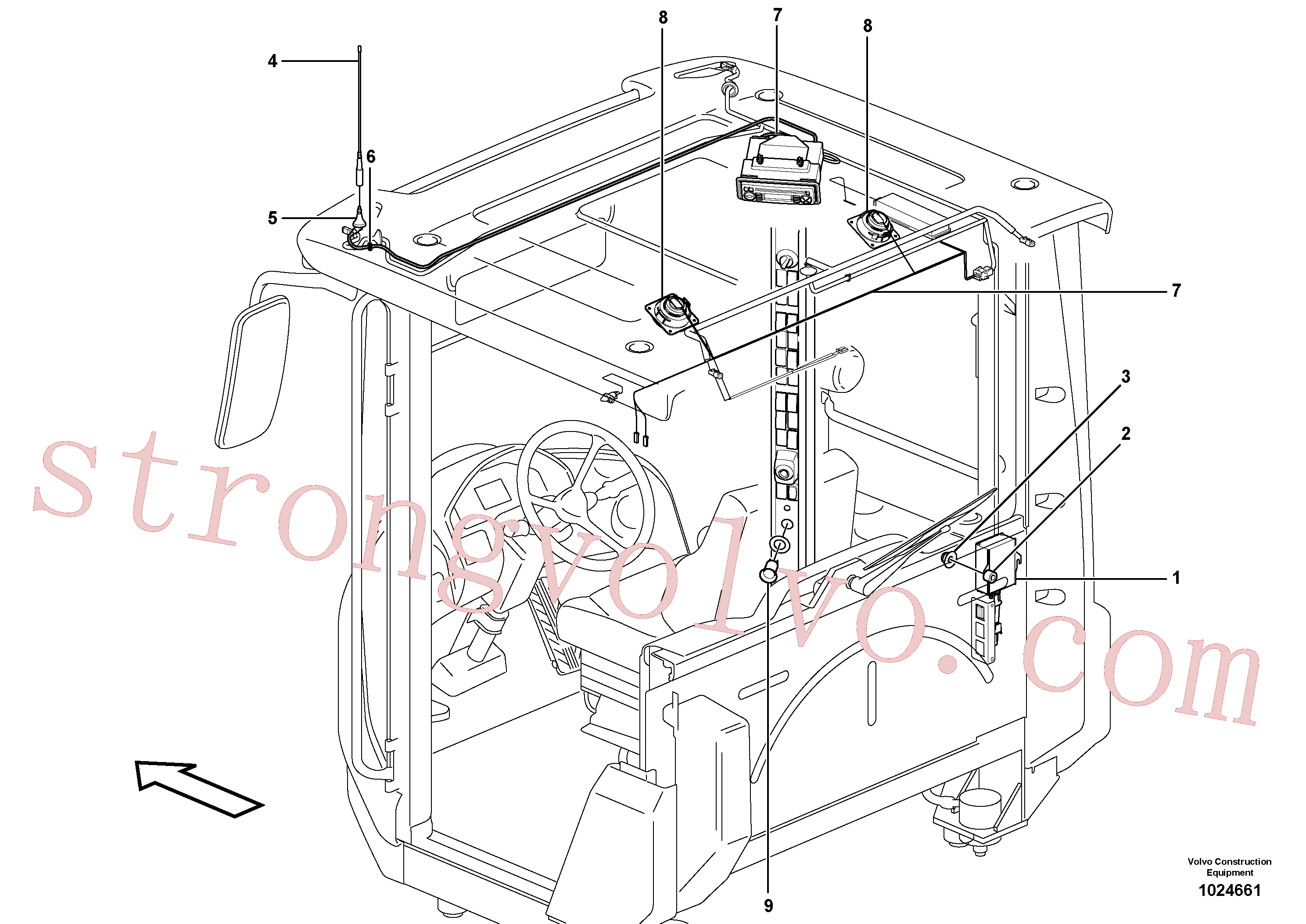 VOE941263 Volvo Conversor de tensão e cablagem para o rádio(1024661 Montagem)