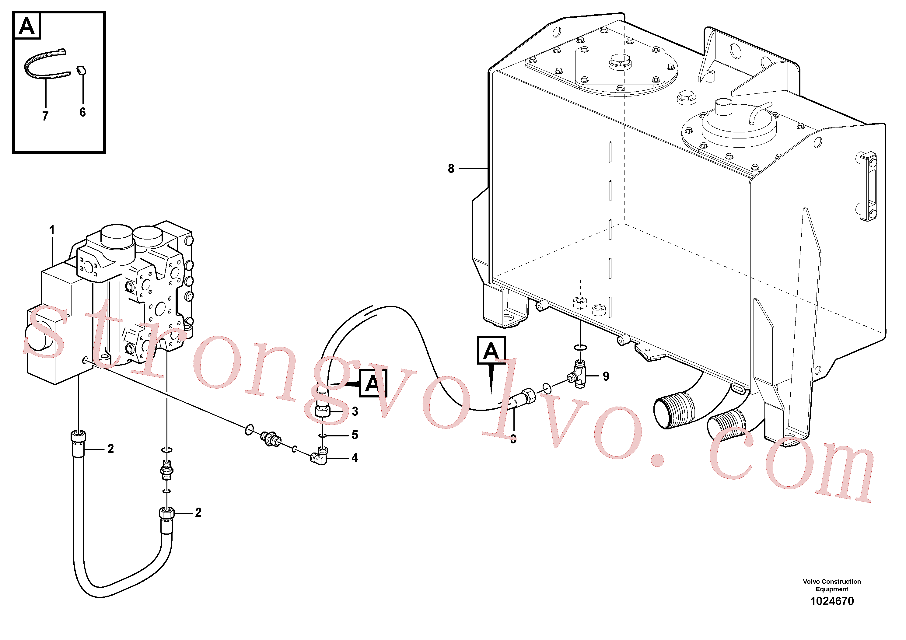 Volvo VOE937586 Mangueira completa Volvo Acessórios para escavadeira