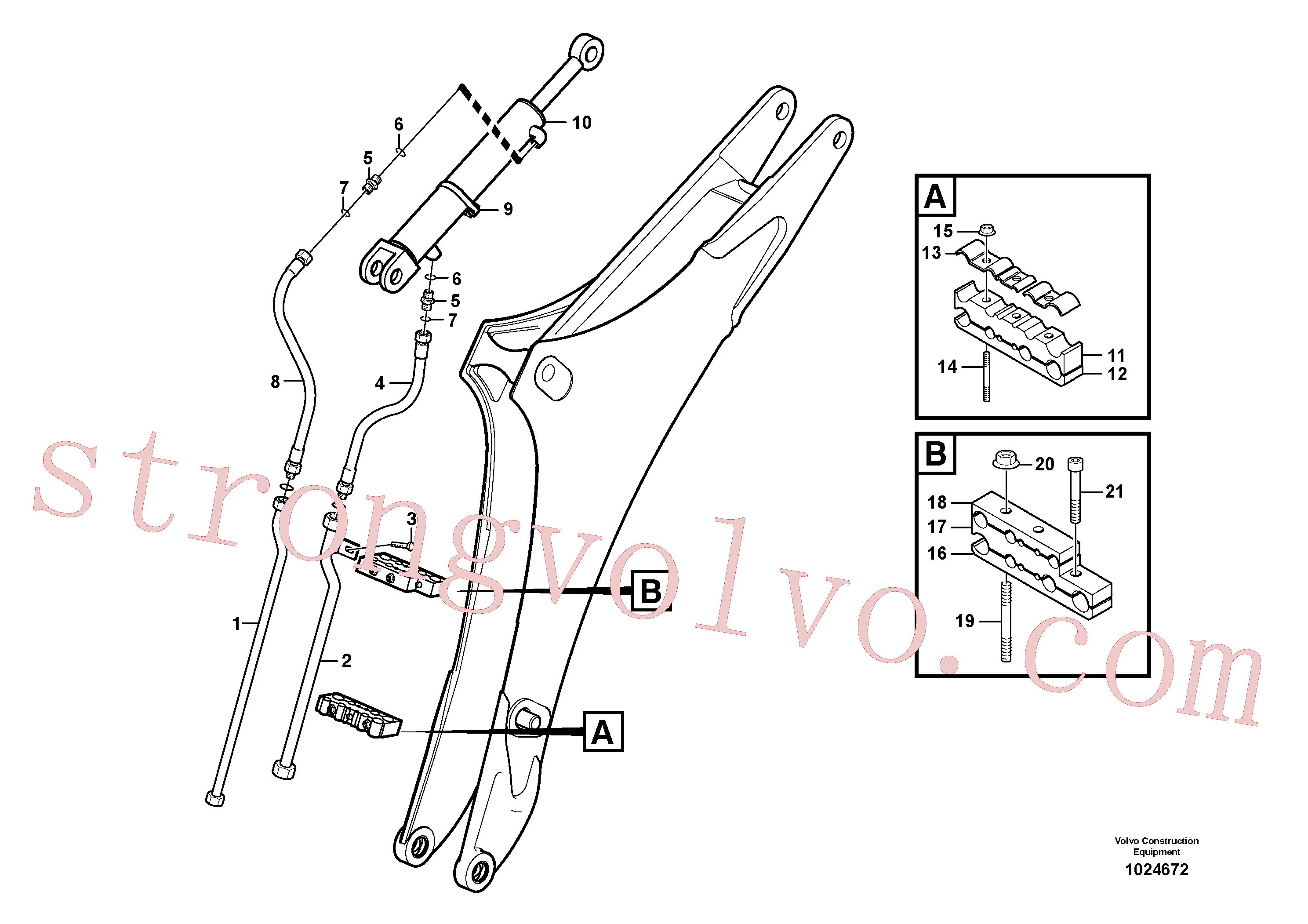 VOE981290 Anel-o Inscreva-se para Volvo Acessórios para escavadeira