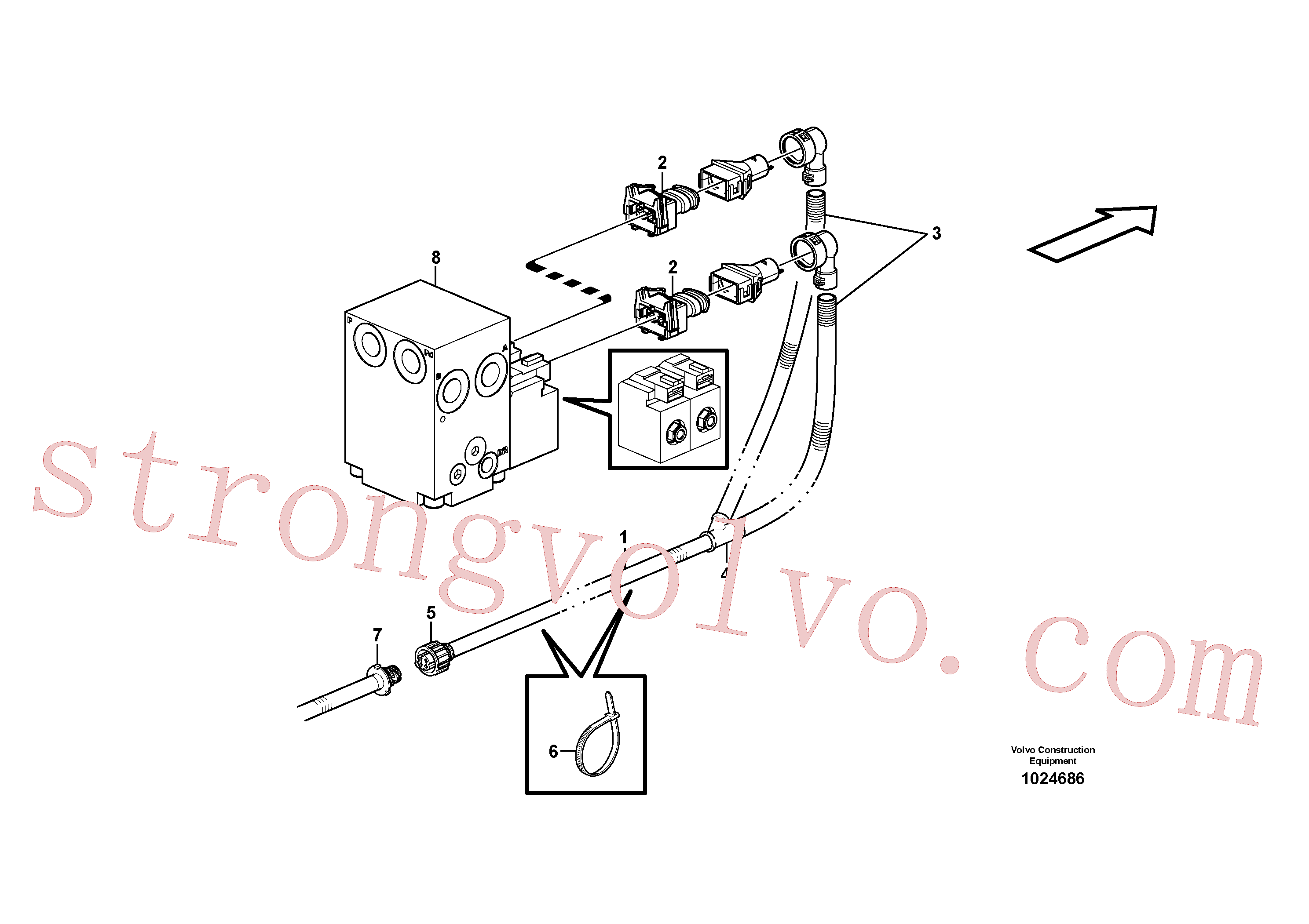 VOE11411727 Volvo Cablagem de ventilador reversível(1024686 Montagem)