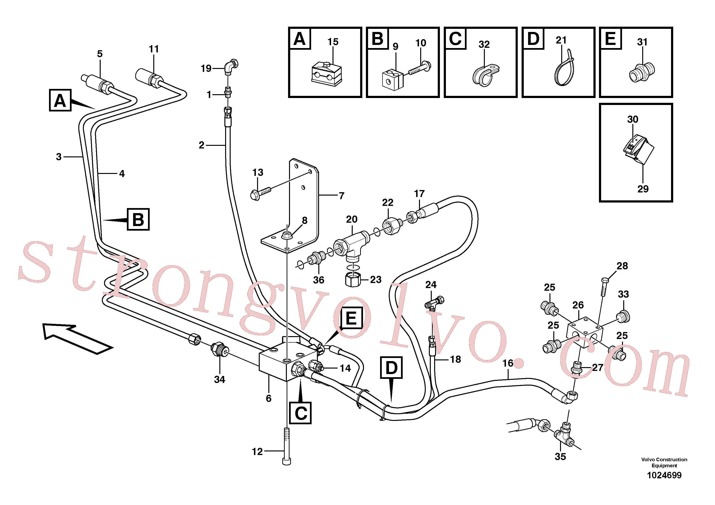 VOE11711130 Volvo Equipamento hidráulico opcional(1024699 Montagem)