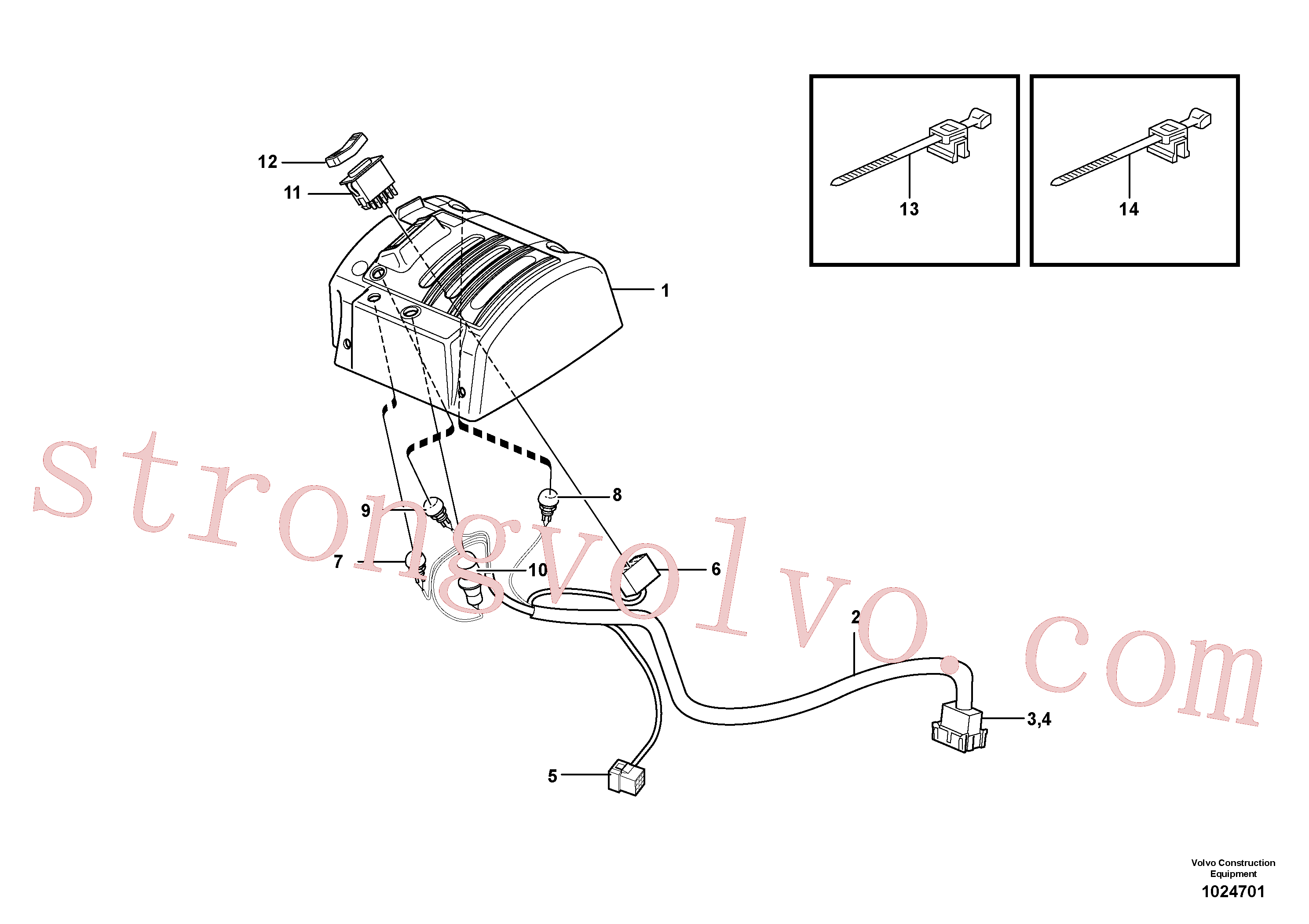 Volvo Montagem VOE11039681 Interruptor Acessórios