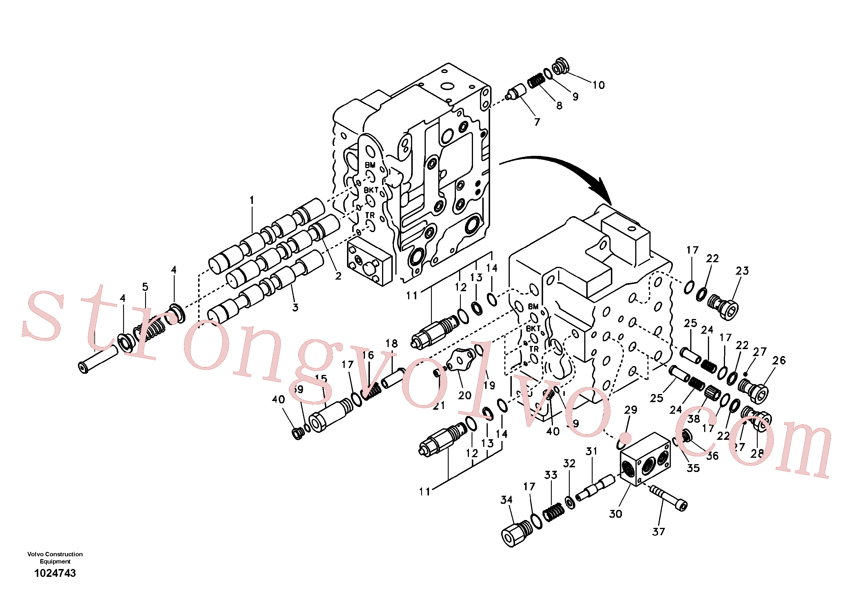 Volvo VOE14517607 Plunger Volvo Acessórios para escavadeira