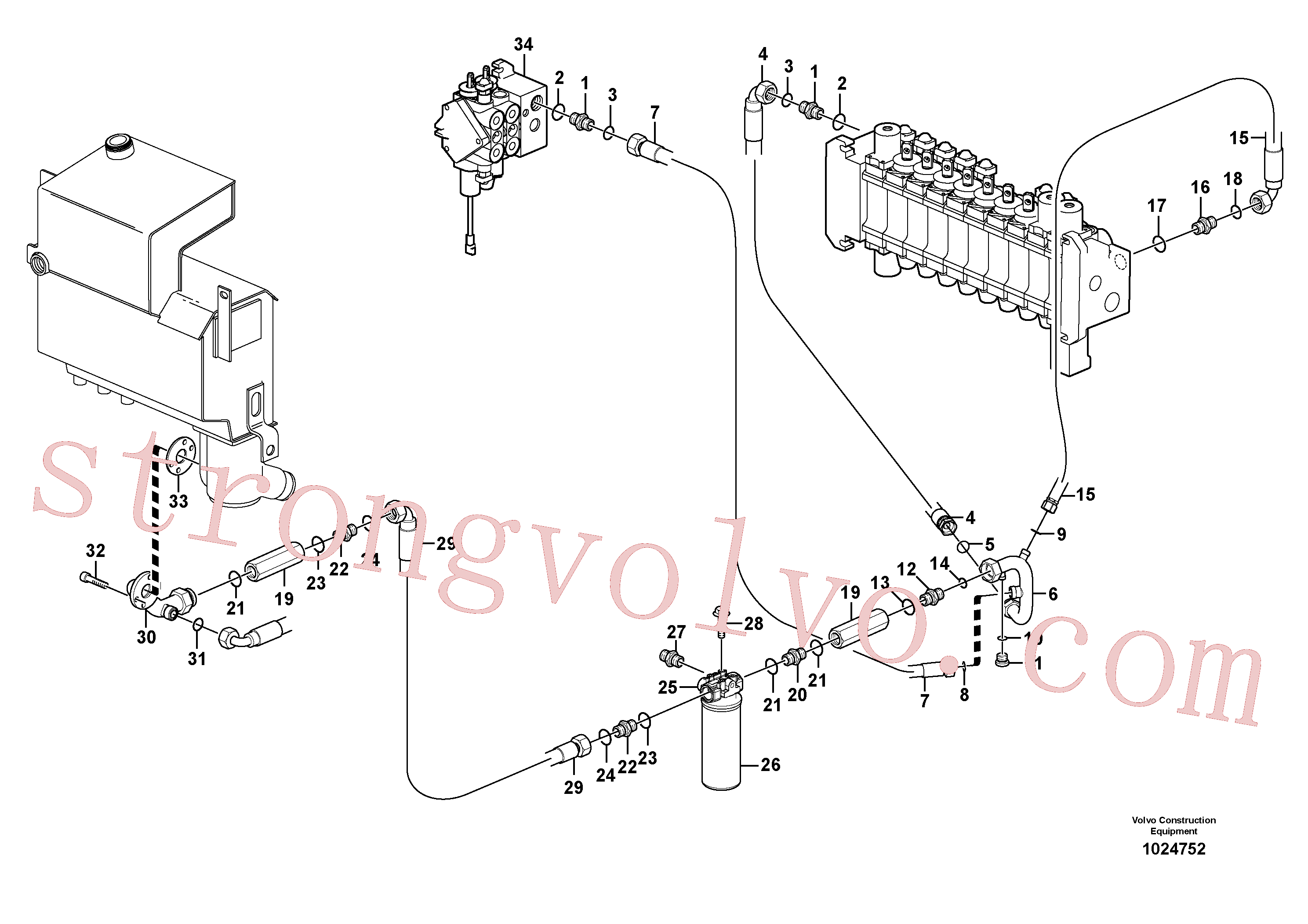 Volvo VOE935574 Bujão Volvo Acessórios para escavadeira