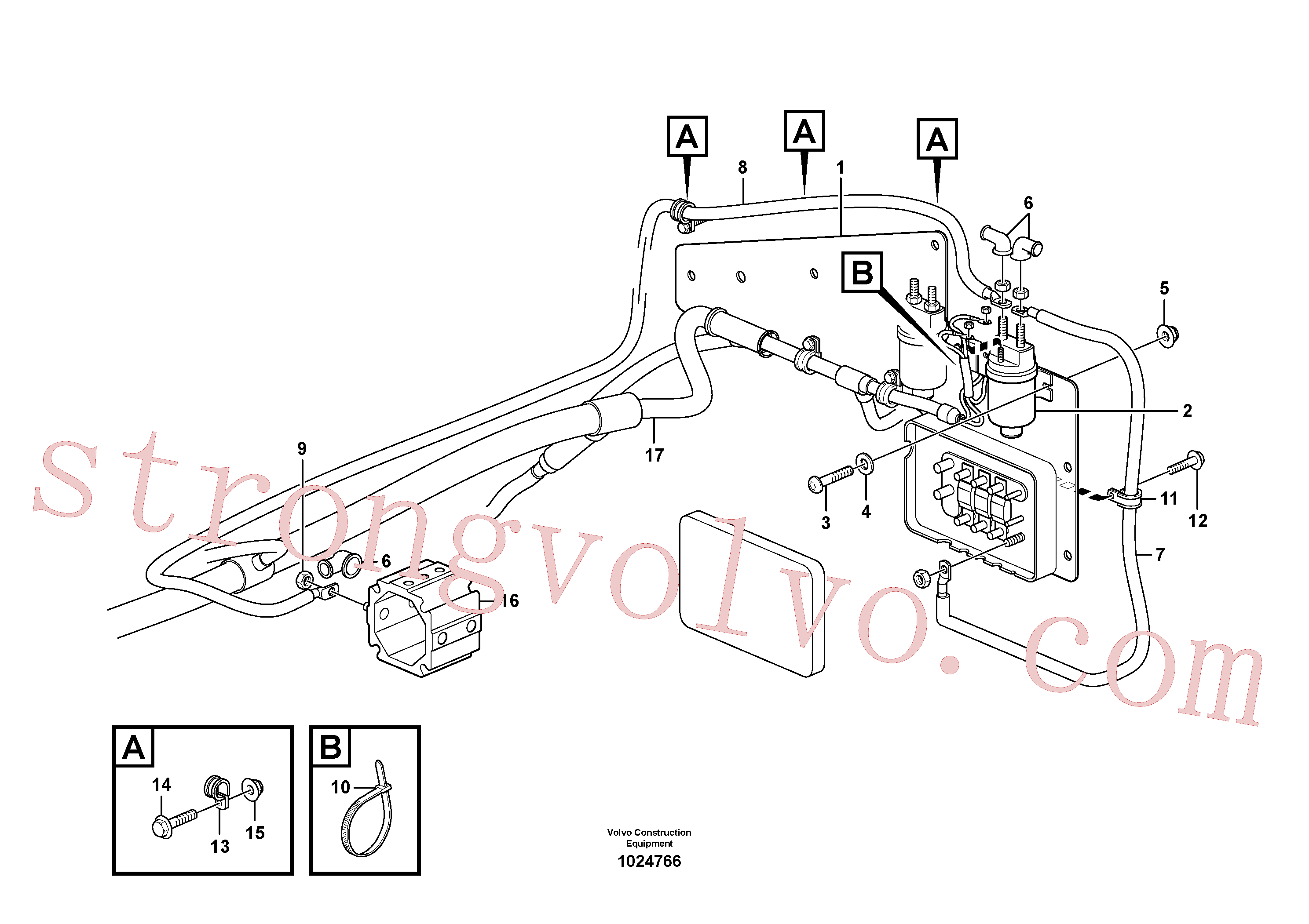 VOE949874 Volvo Pré-aquecedor com acessórios(1024766 Montagem)