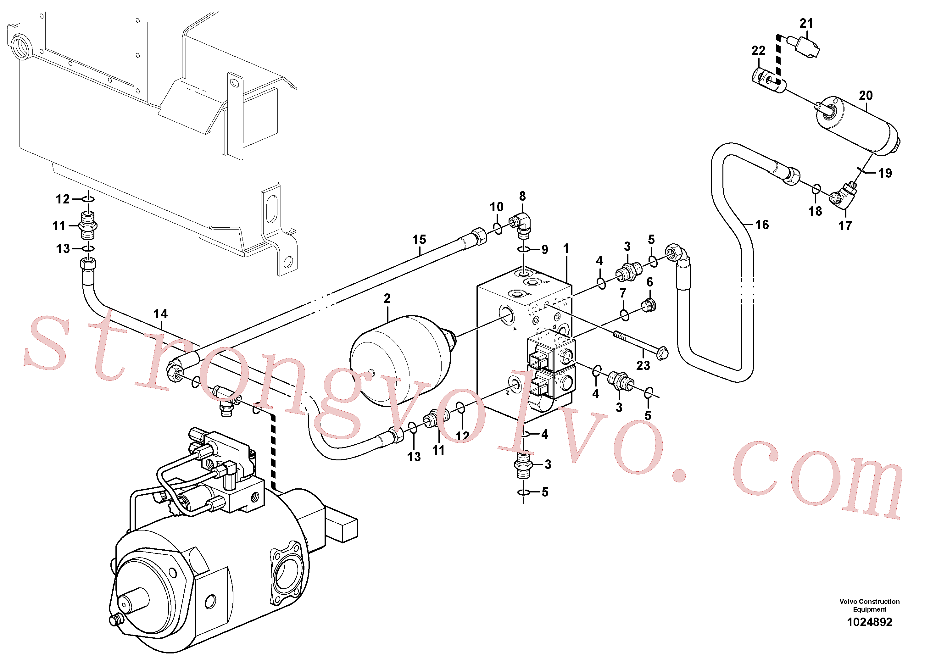 VOE11888096 Cilindro Volvo escavadeira