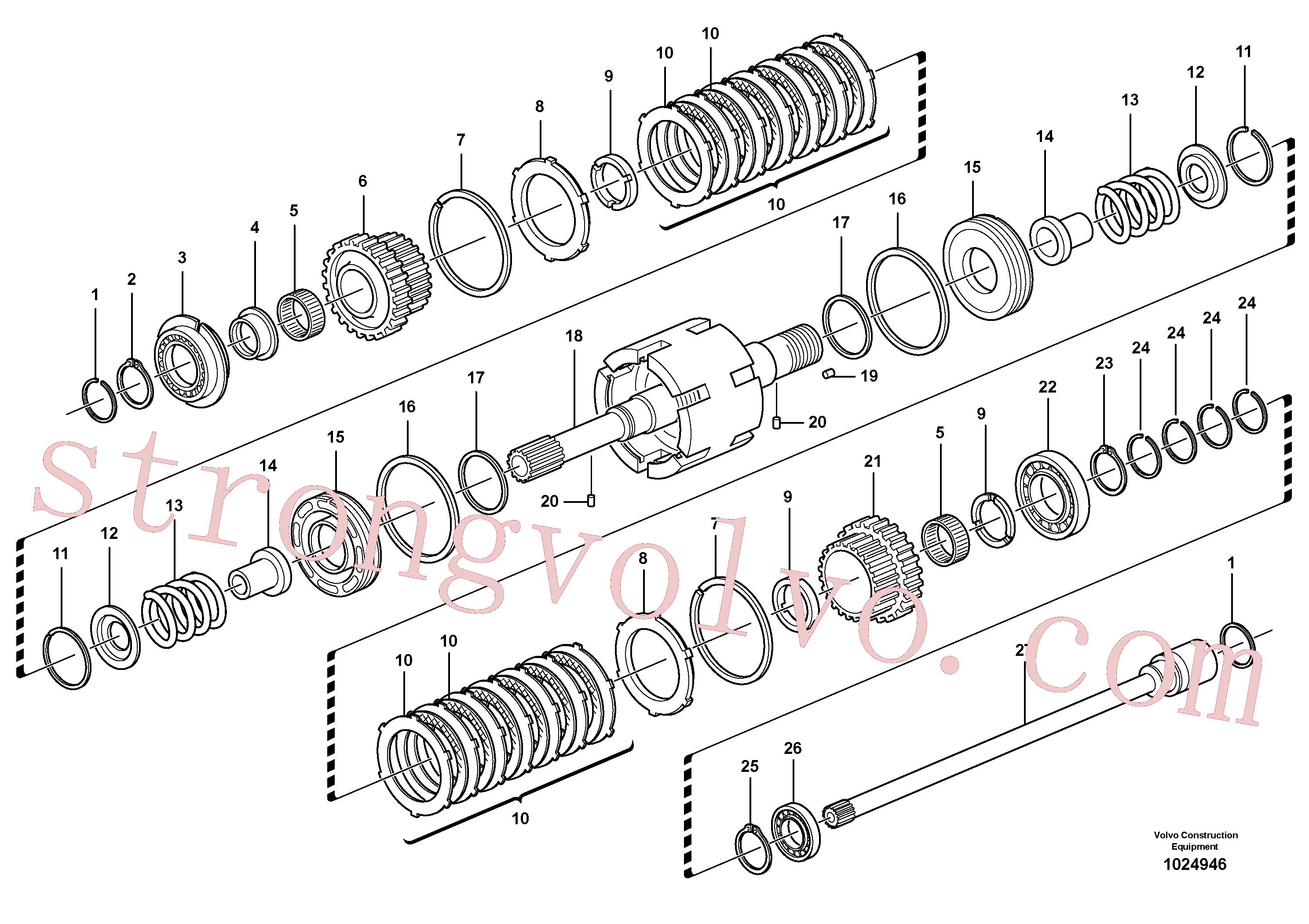 VOE11709082 Engrenagem de transmissão Inscreva-se para Volvo Acessórios para escavadeira