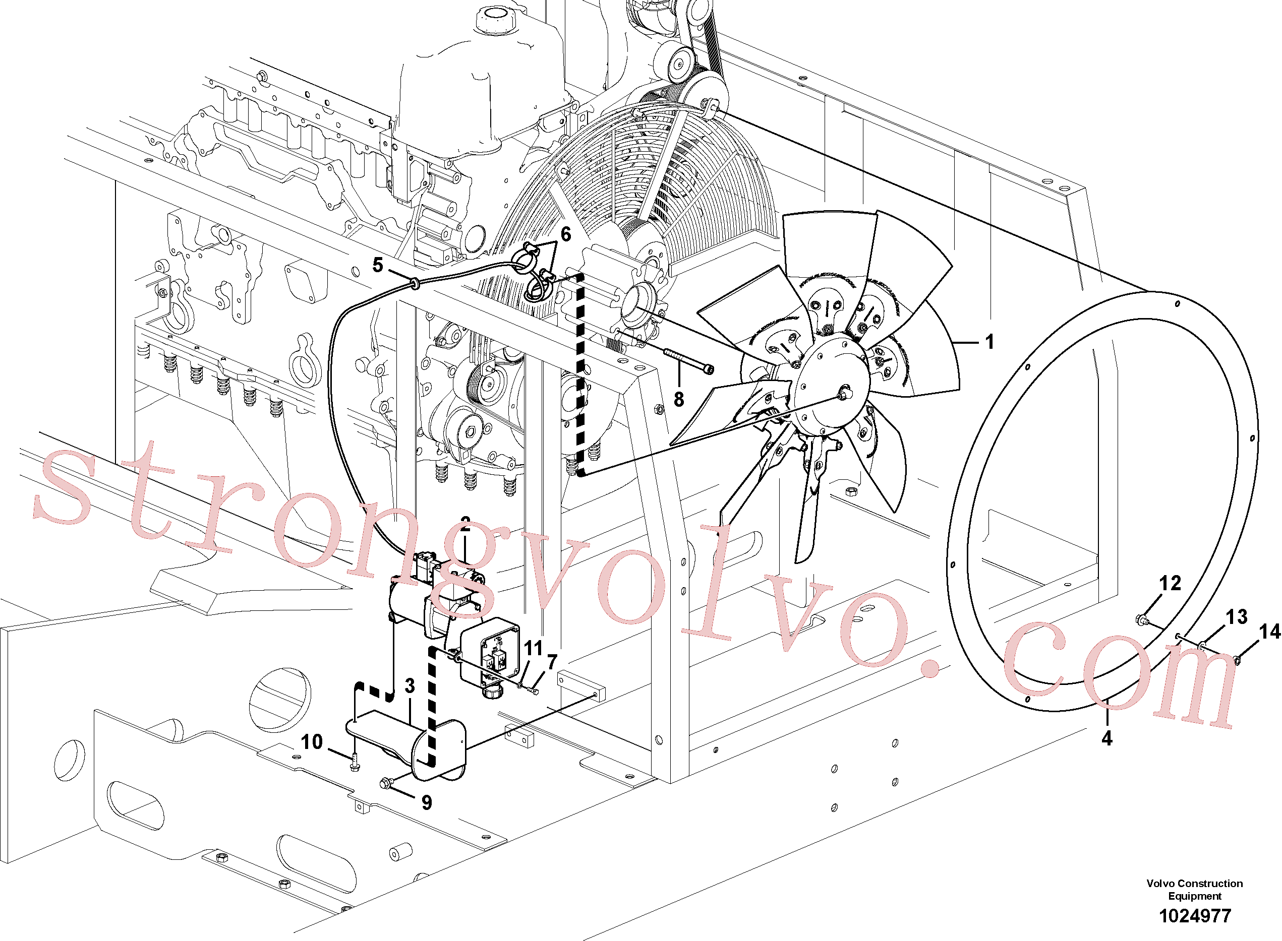 SA9213-05000 Volvo Ventilador reversível(1024977 Montagem)