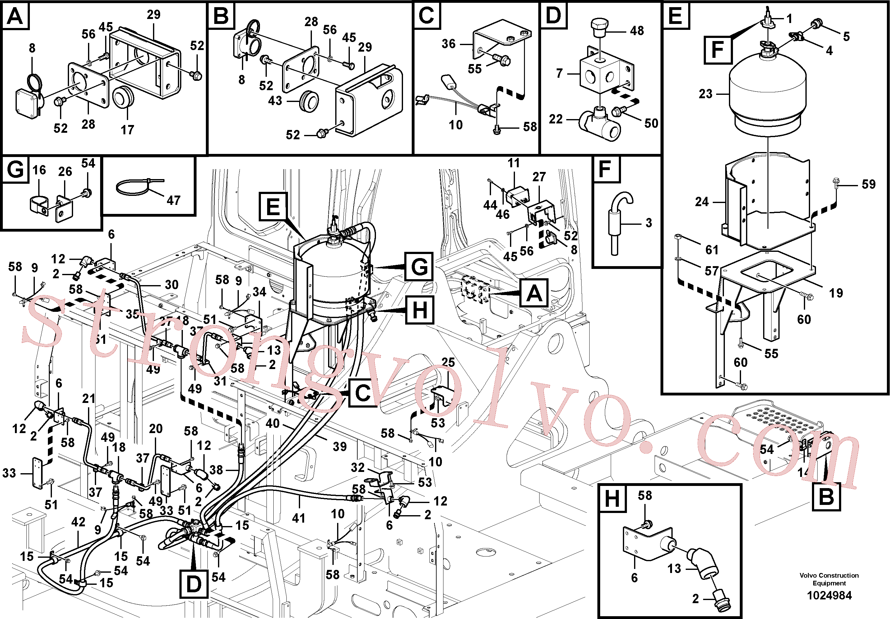 VOE14538572 Volvo Extintor de incêndio(1024984 Montagem)