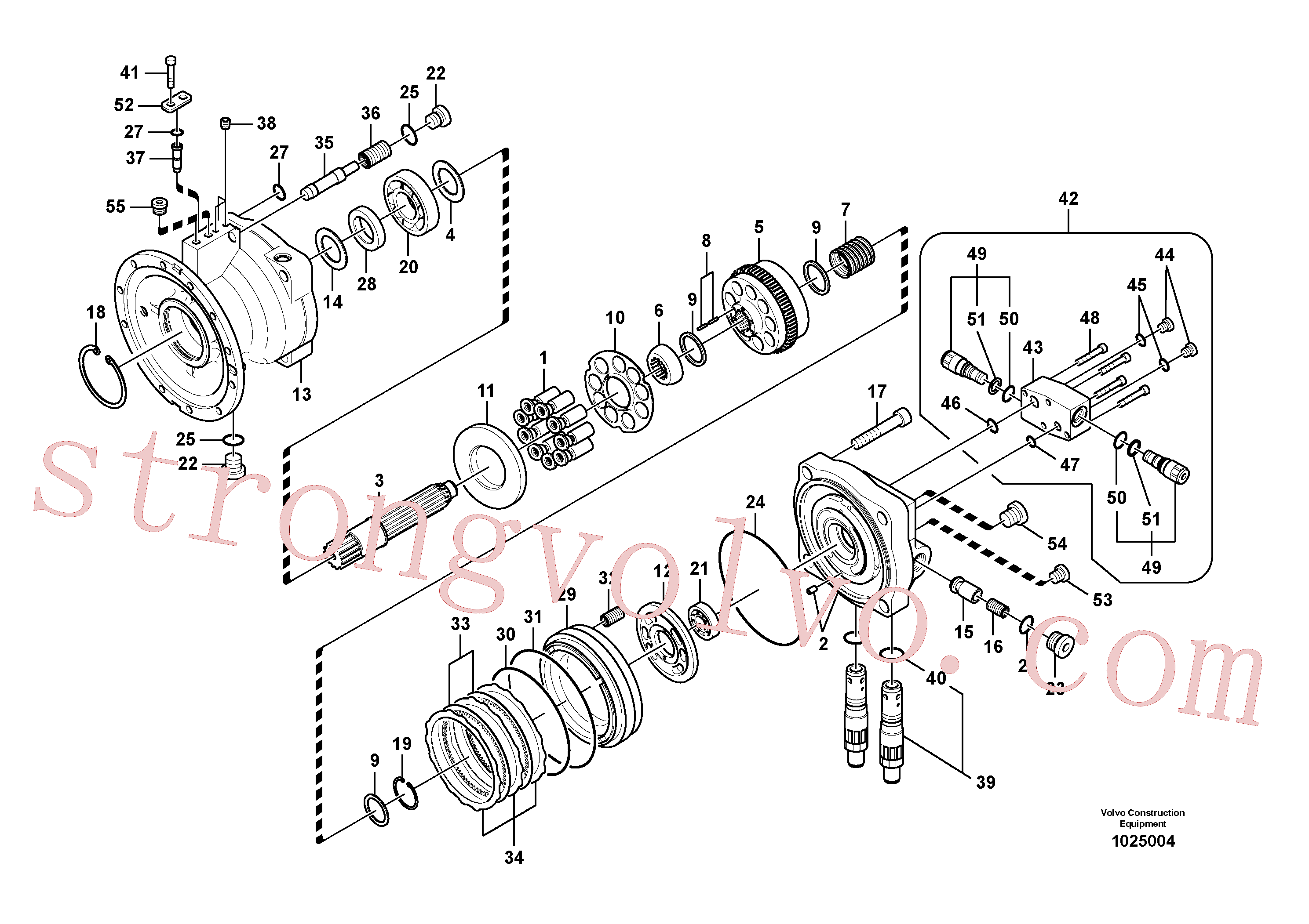 SA8230-13460 Volvo Motor de rotação(1025004 Montagem)