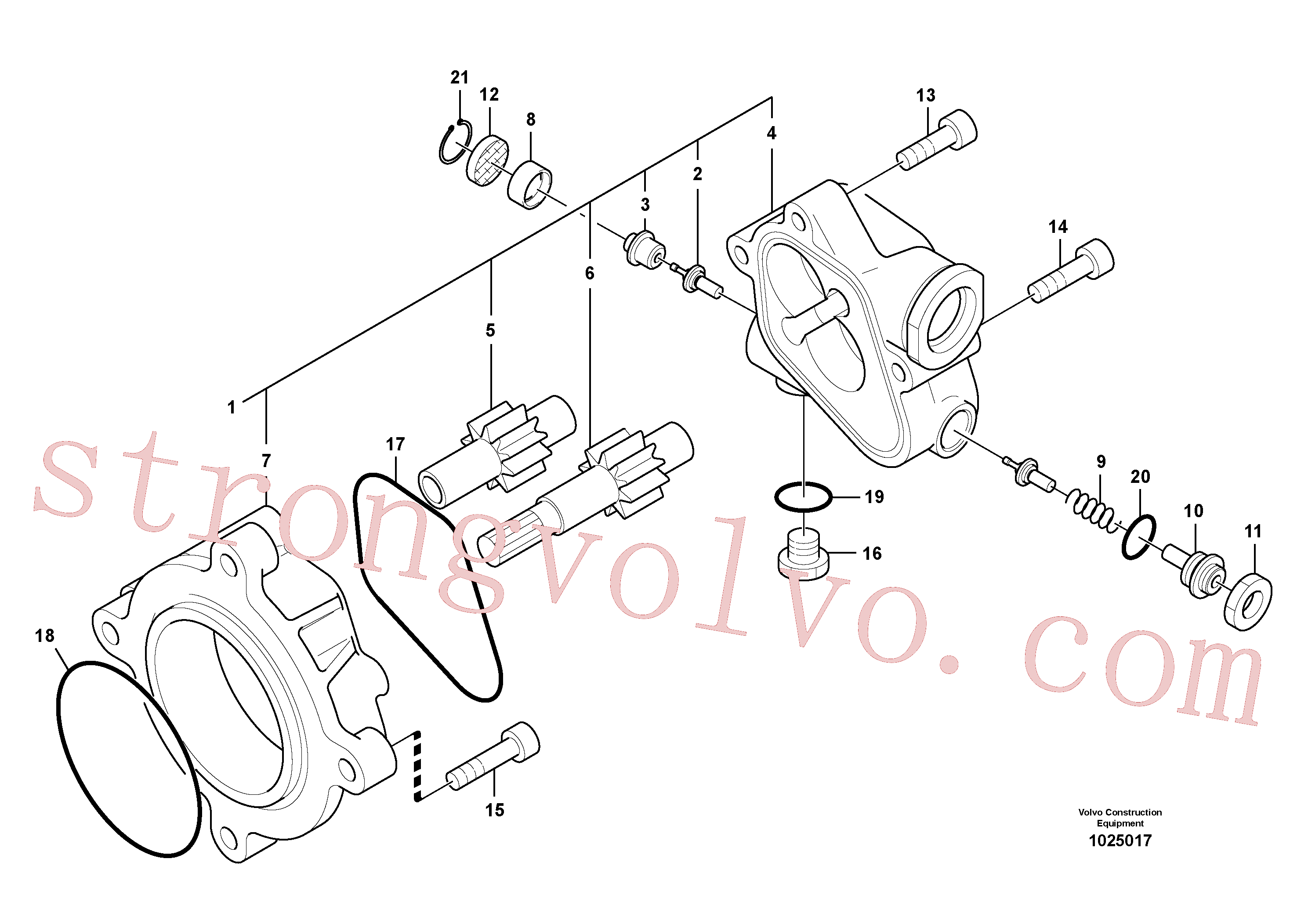 SA8230-08880 Volvo Bomba da engrenagem hidráulica(1025017 Montagem)