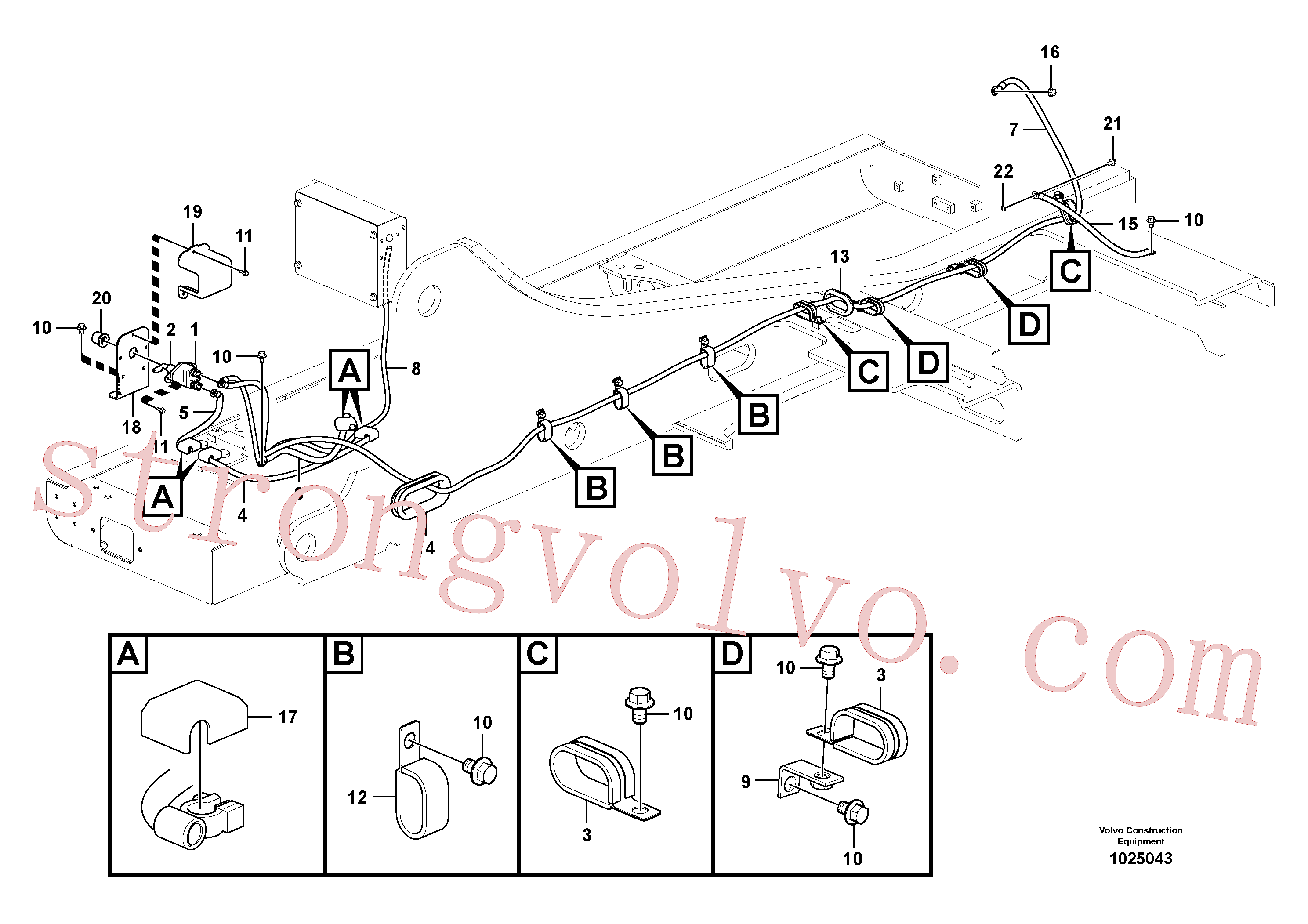 VOE14508061 Volvo Cabos, bateria(1025043 Montagem)
