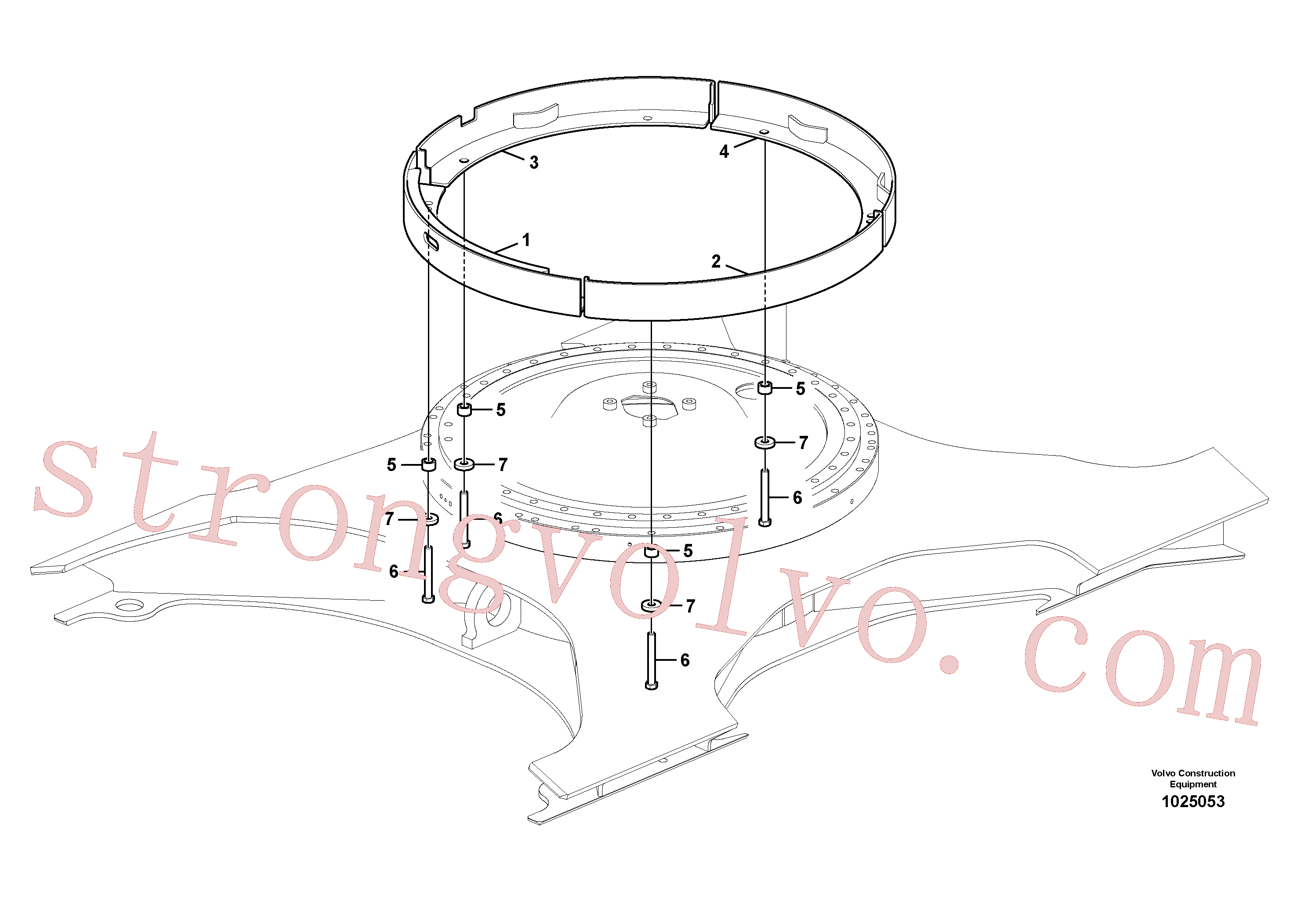 VOE14525216 Volvo Sistema de articulação(1025053 Montagem)