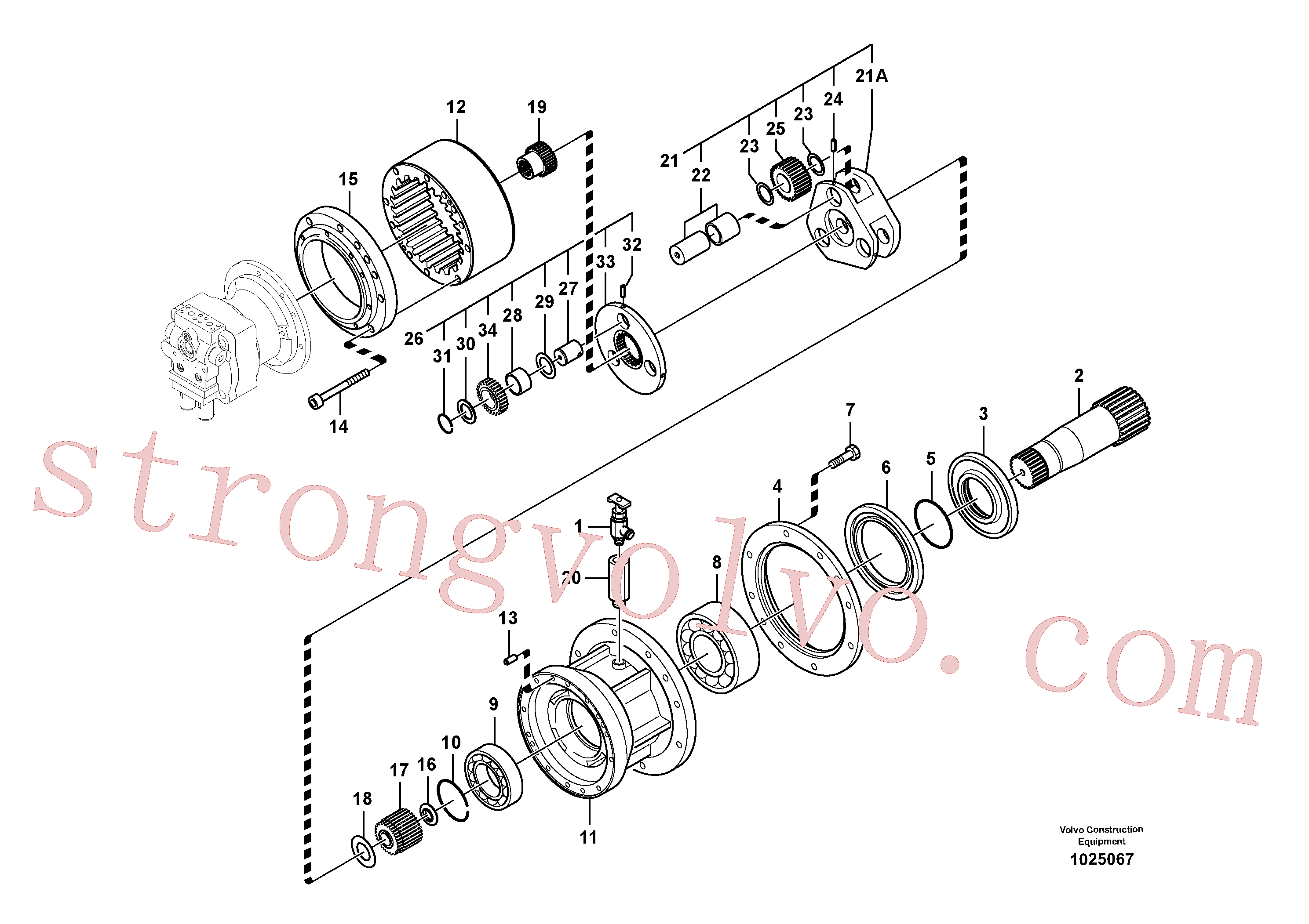 SA7118-00040 Volvo Caixa de velocidades rotativa(1025067 Montagem)