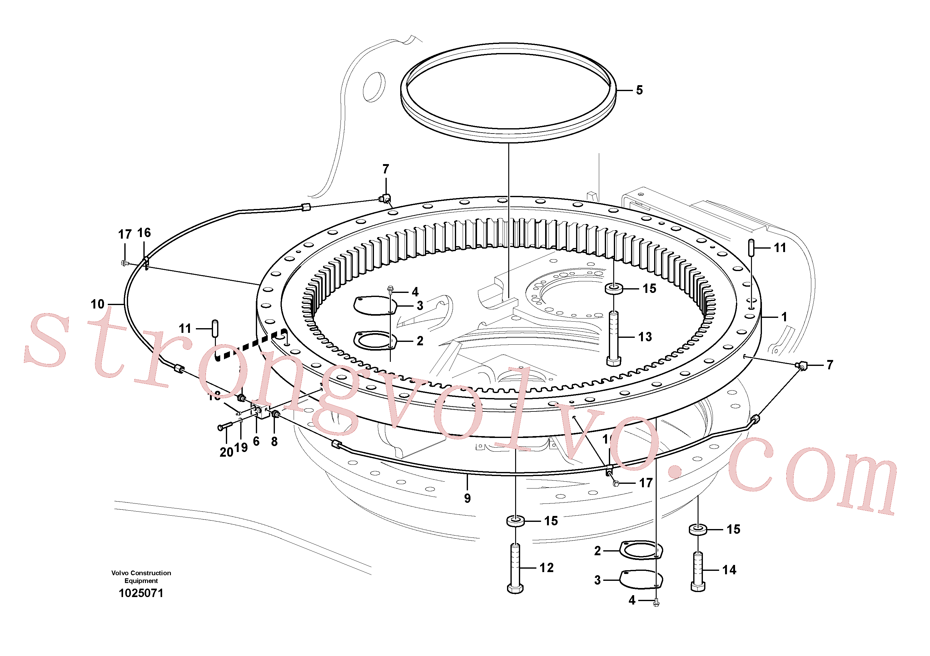 SA9011-23026 Volvo Sistema de articulação(1025071 Montagem)