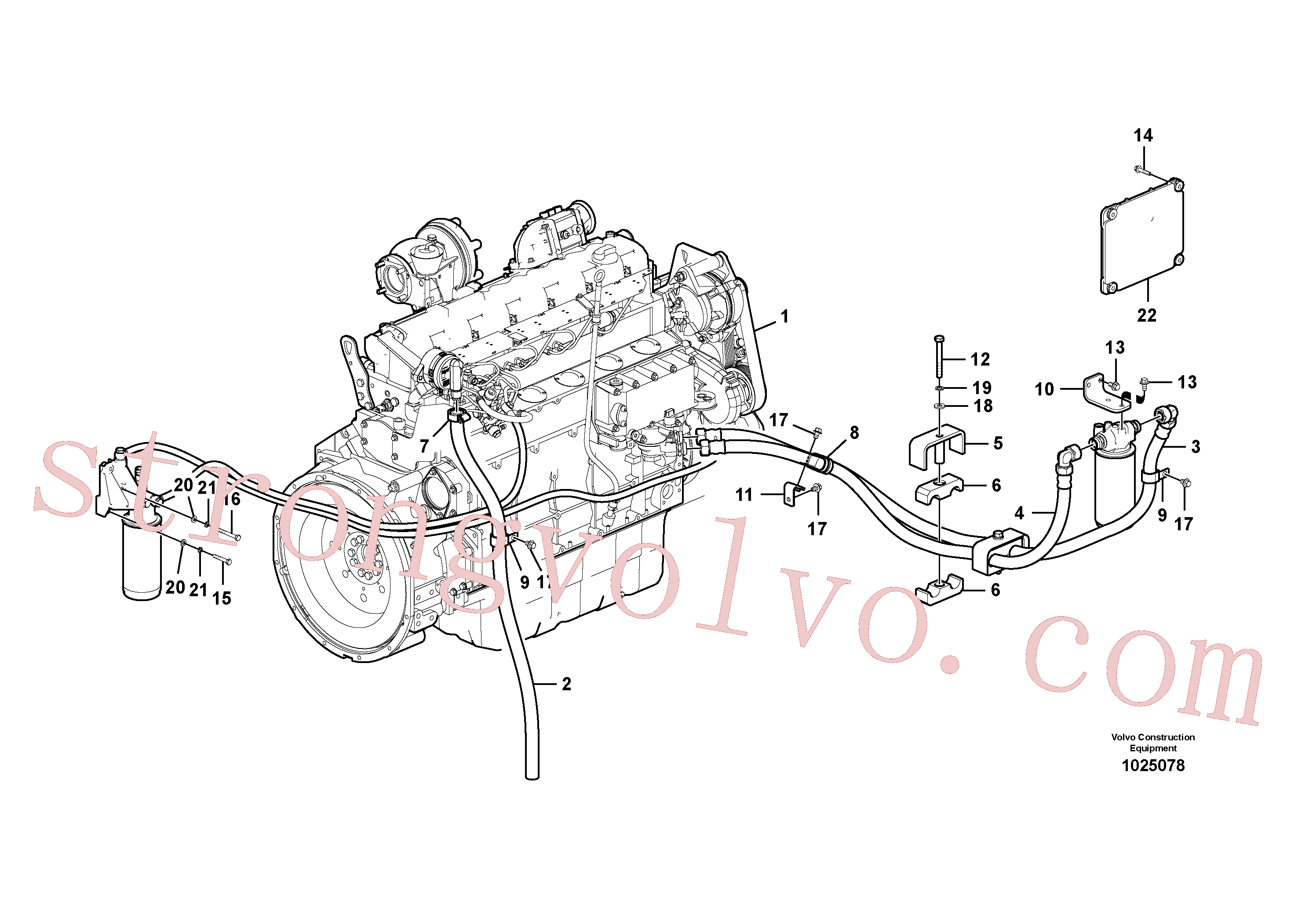 VOE983248 Volvo Motor(1025078 Montagem)