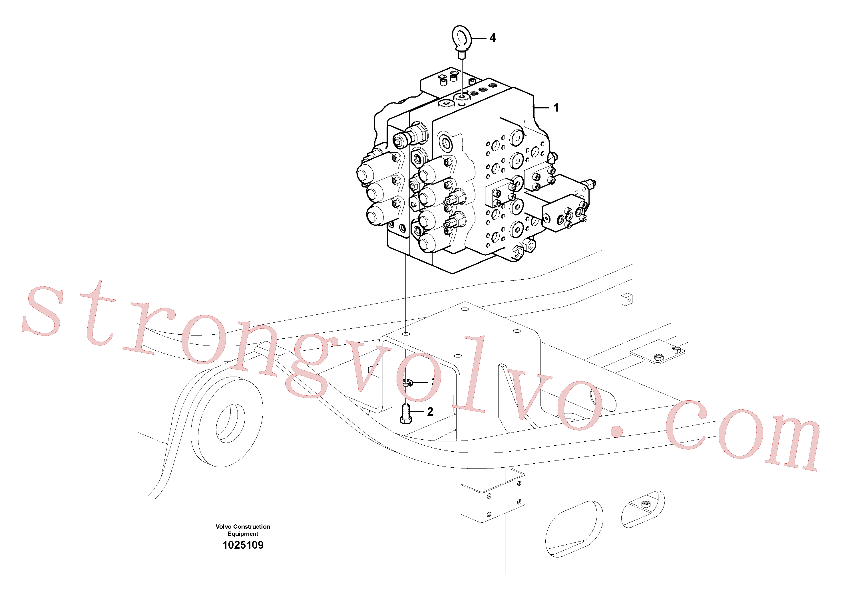 VOE14577121 Válvula controle Volvo escavadeira