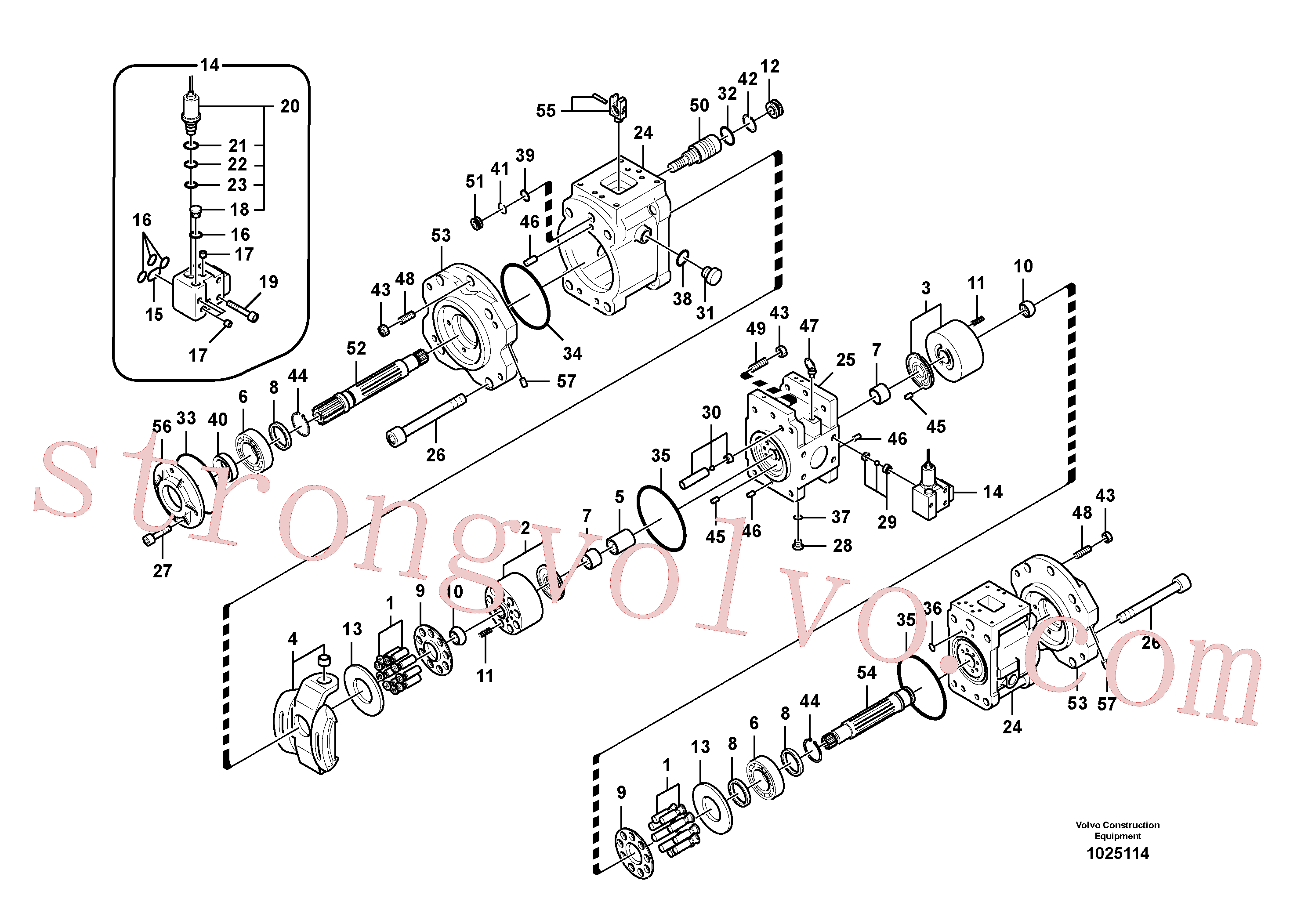 VOE14531591 Volvo Bomba hidráulica(1025114 Montagem)