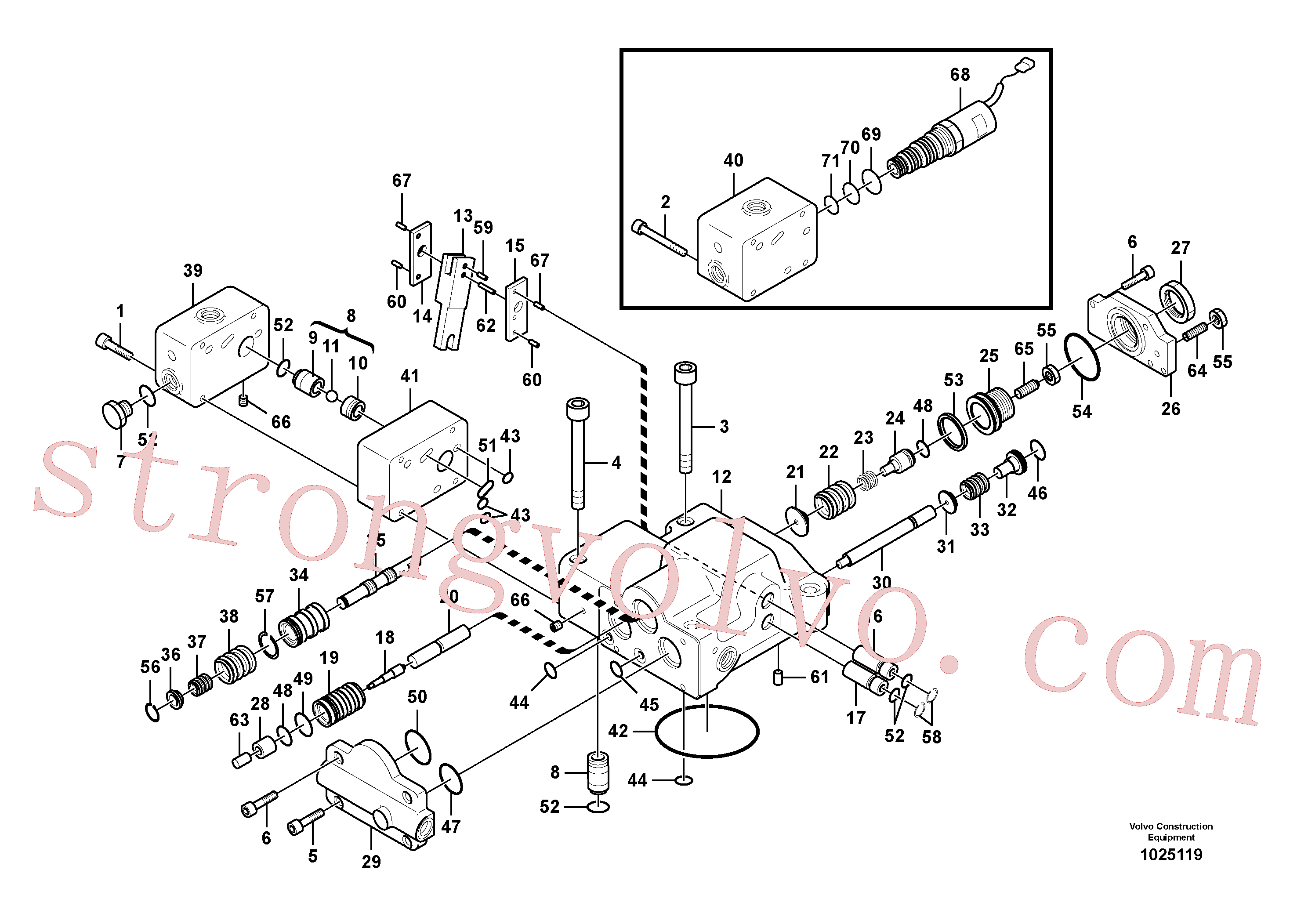 VOE14534044 Volvo Regulador, bomba hidráulica(1025119 Montagem)