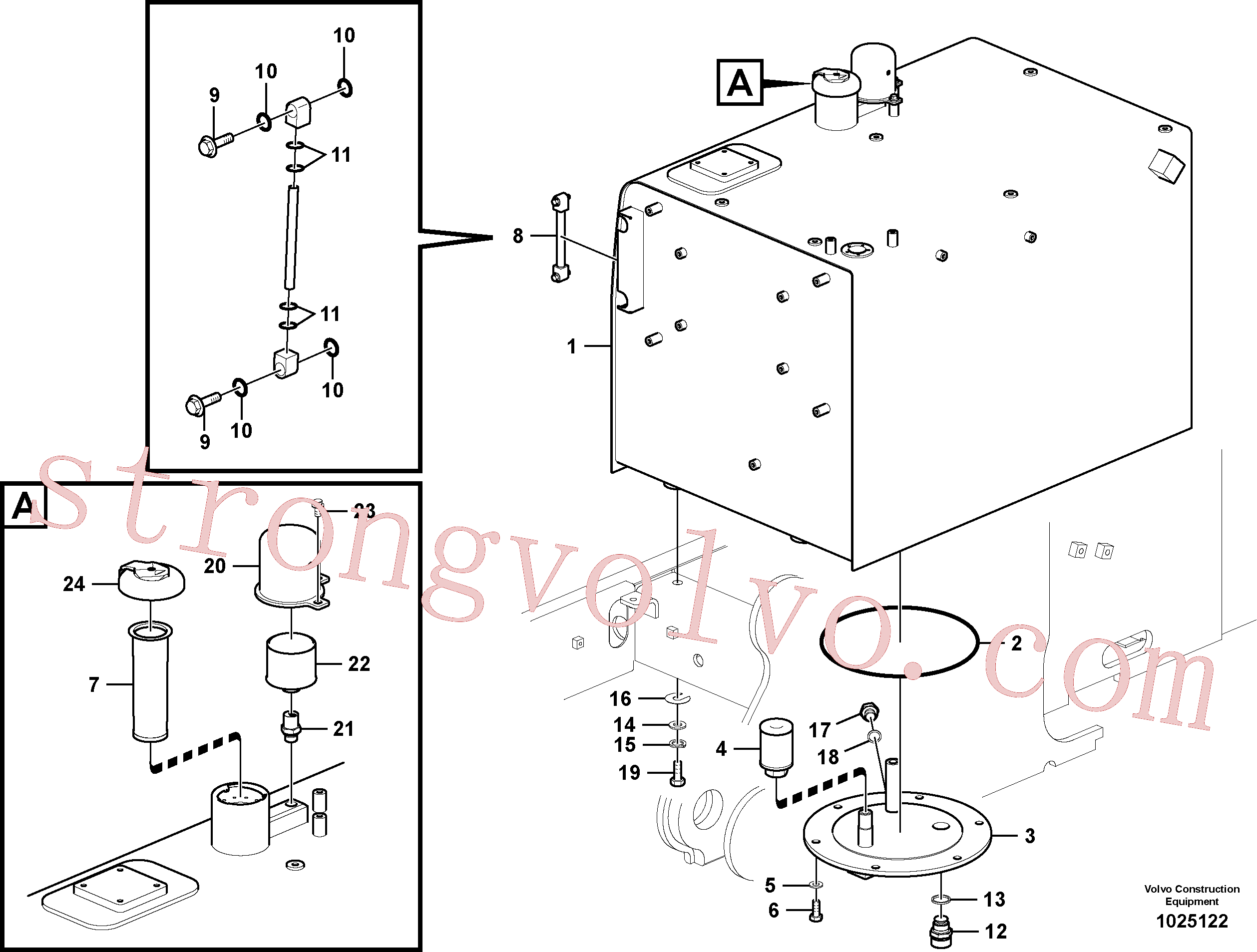 Volvo Acessórios para escavadeira VOE14881065 Calço de ajuste Acessórios