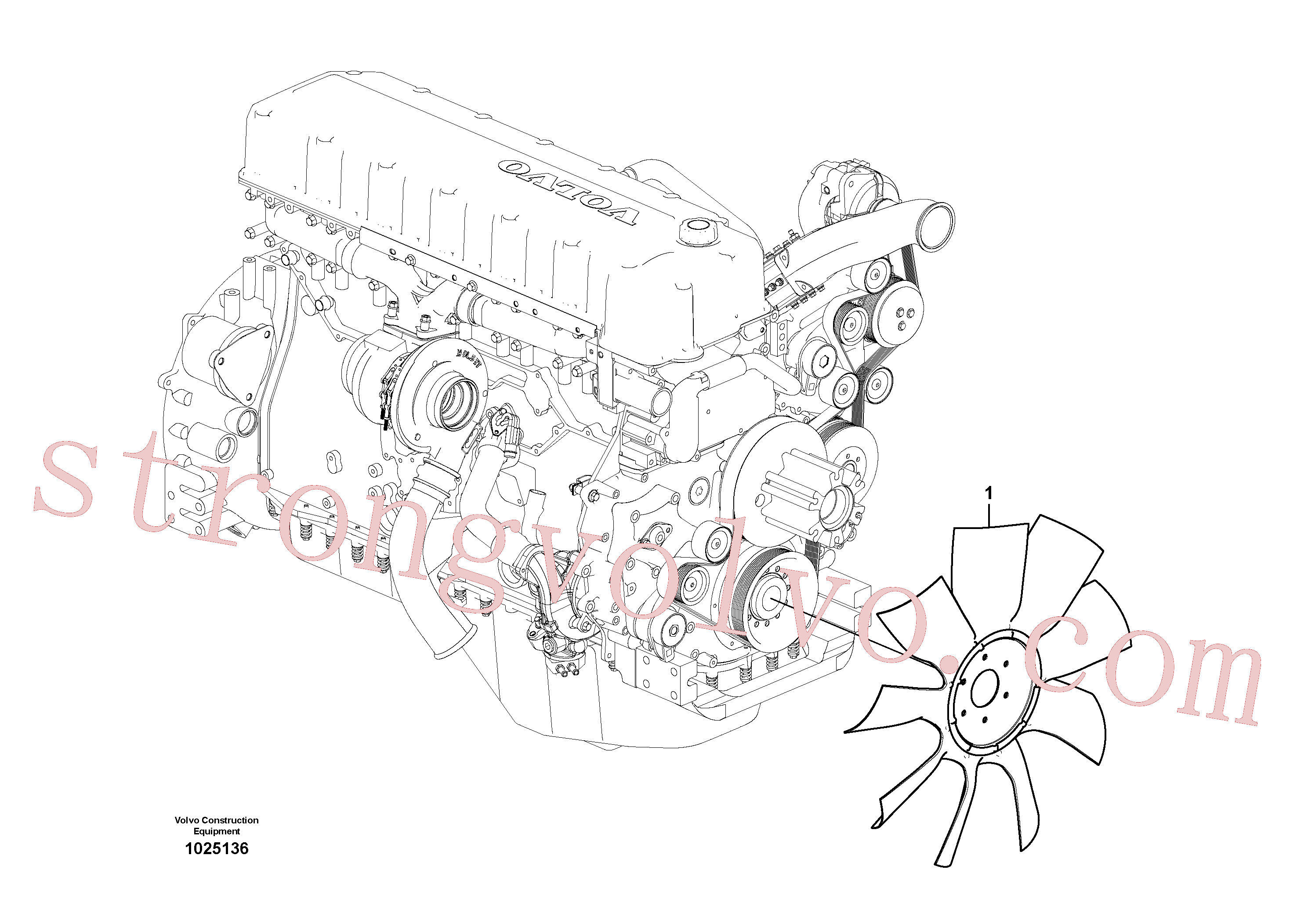 Volvo Acessórios para escavadeira VOE11110731 Ventilador Acessórios