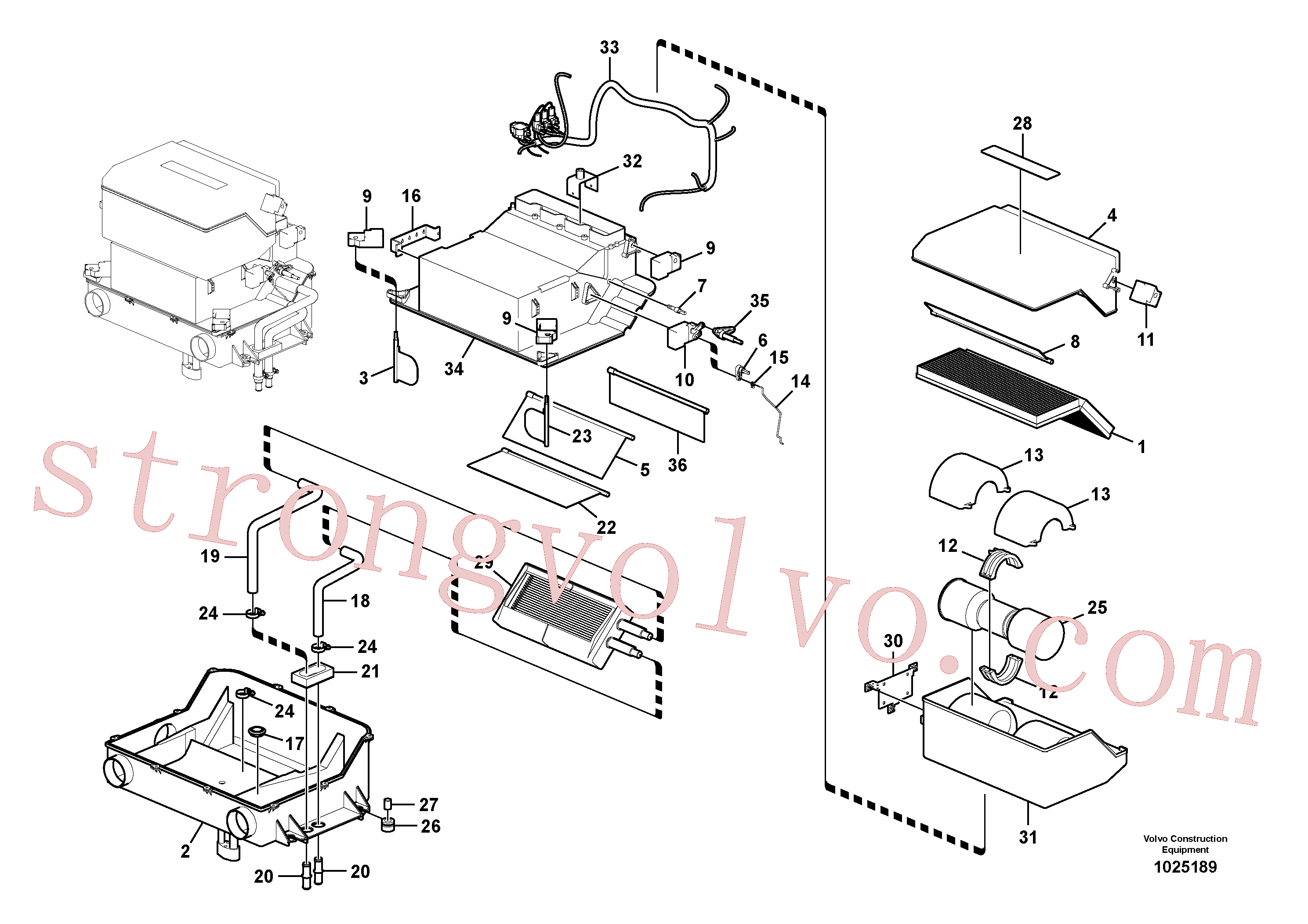 VOE14511415 Volvo Unidade de aquecimento(1025189 Montagem)