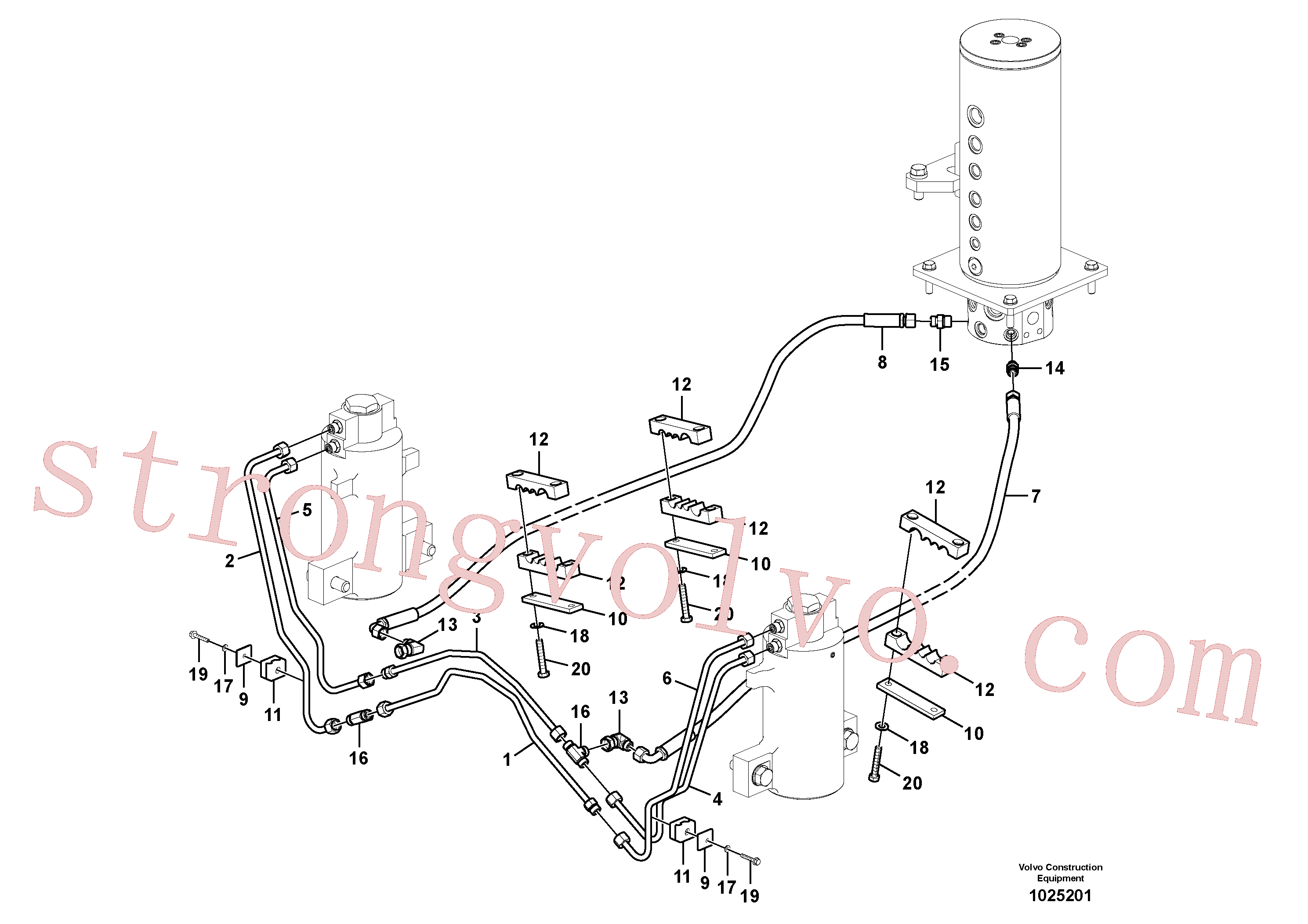 VOE936533 Volvo Sistema oscilante(1025201 Montagem)