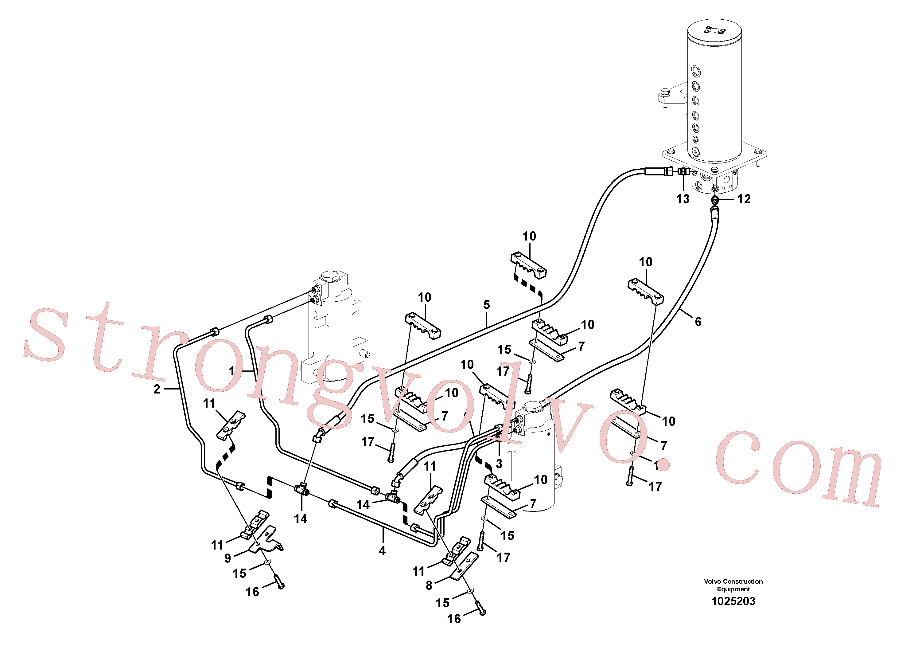 VOE937871 Volvo Sistema oscilante(1025203 Montagem)