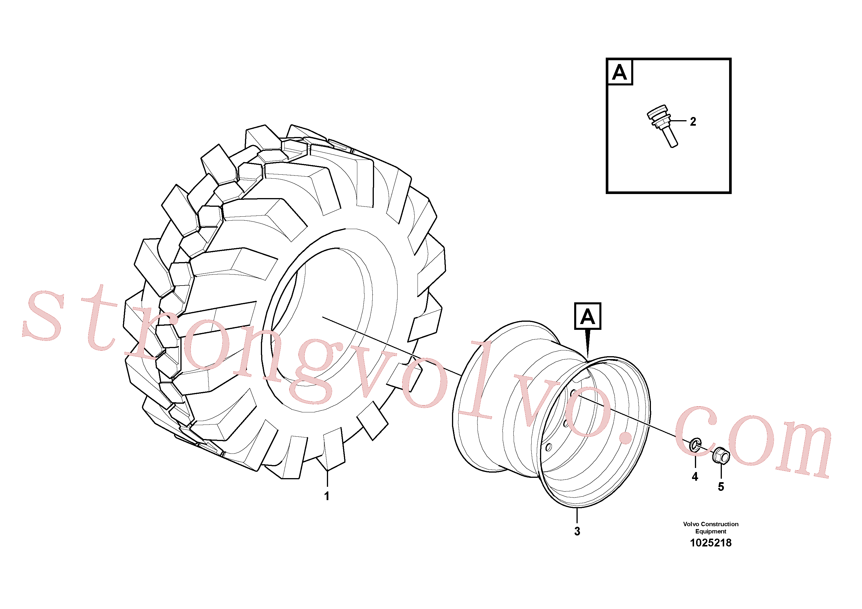 VOE14375411 Volvo Pneu e jante(1025218 Montagem)