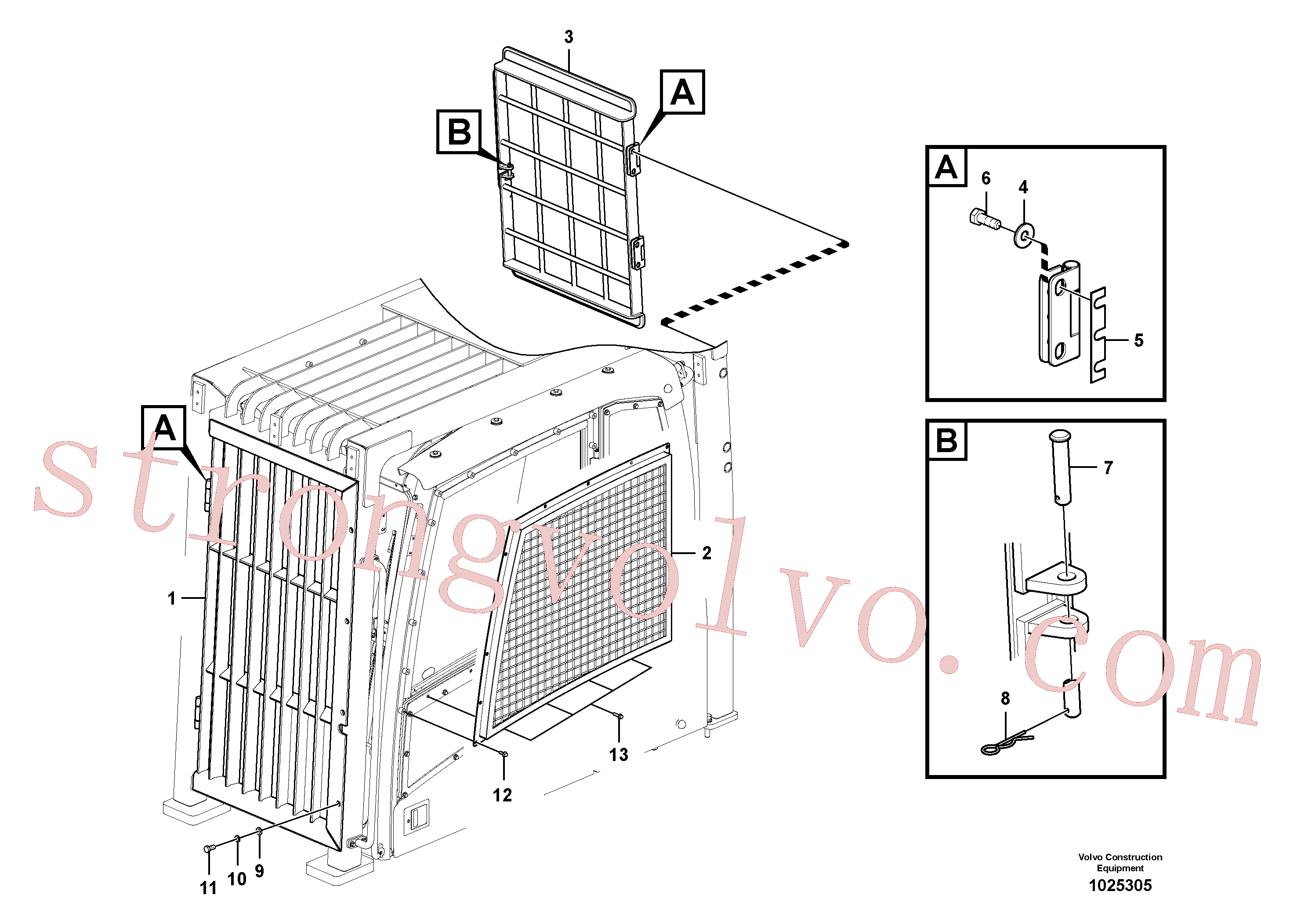 SA9321-21227 Volvo Protecção do pára-brisas(1025305 Montagem)