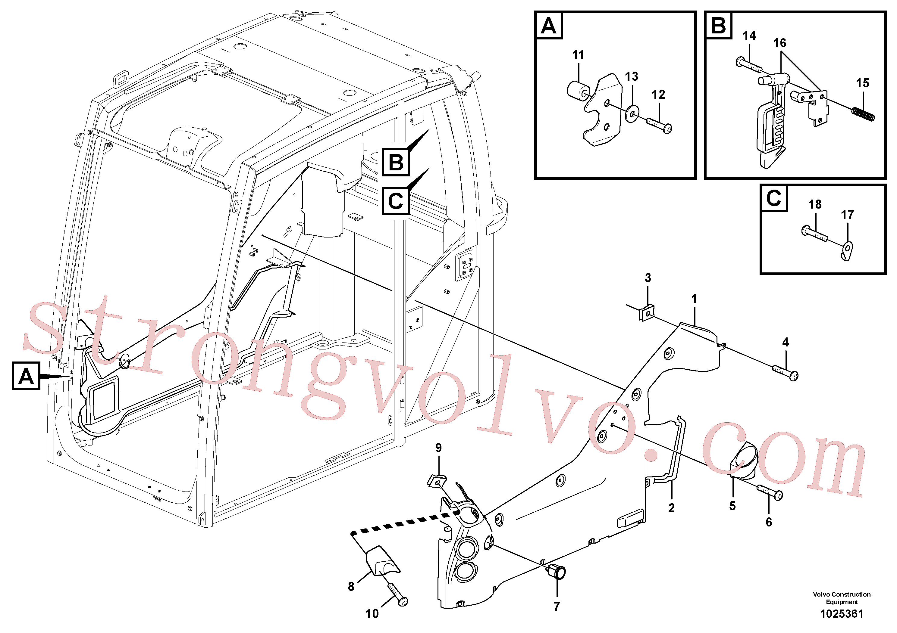 VOE971309 Volvo Componentes internos(1025361 Montagem)