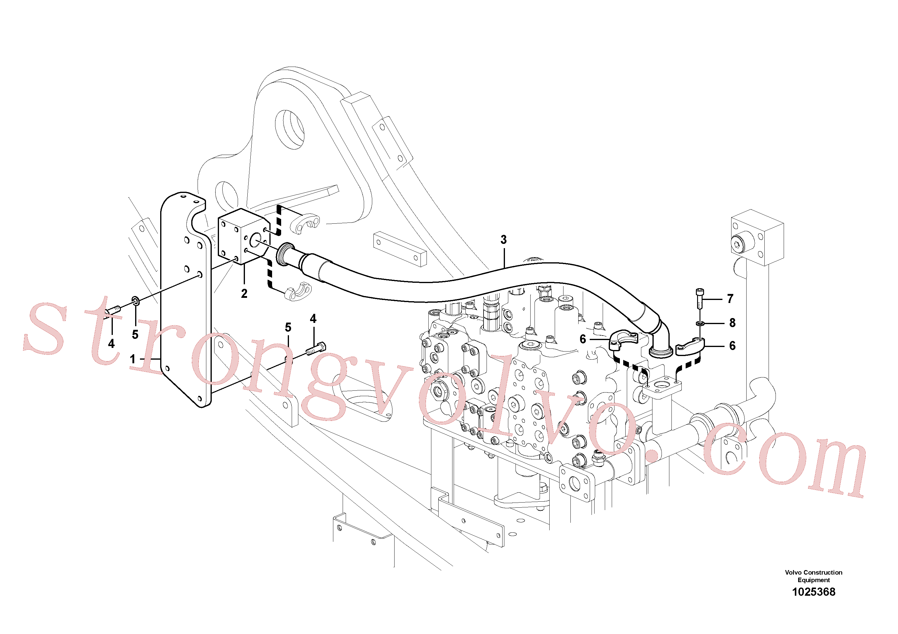 VOE14573963 Volvo Hidráulica de serviço, martelo e cortador para filtro de retorno(1025368 Montagem)