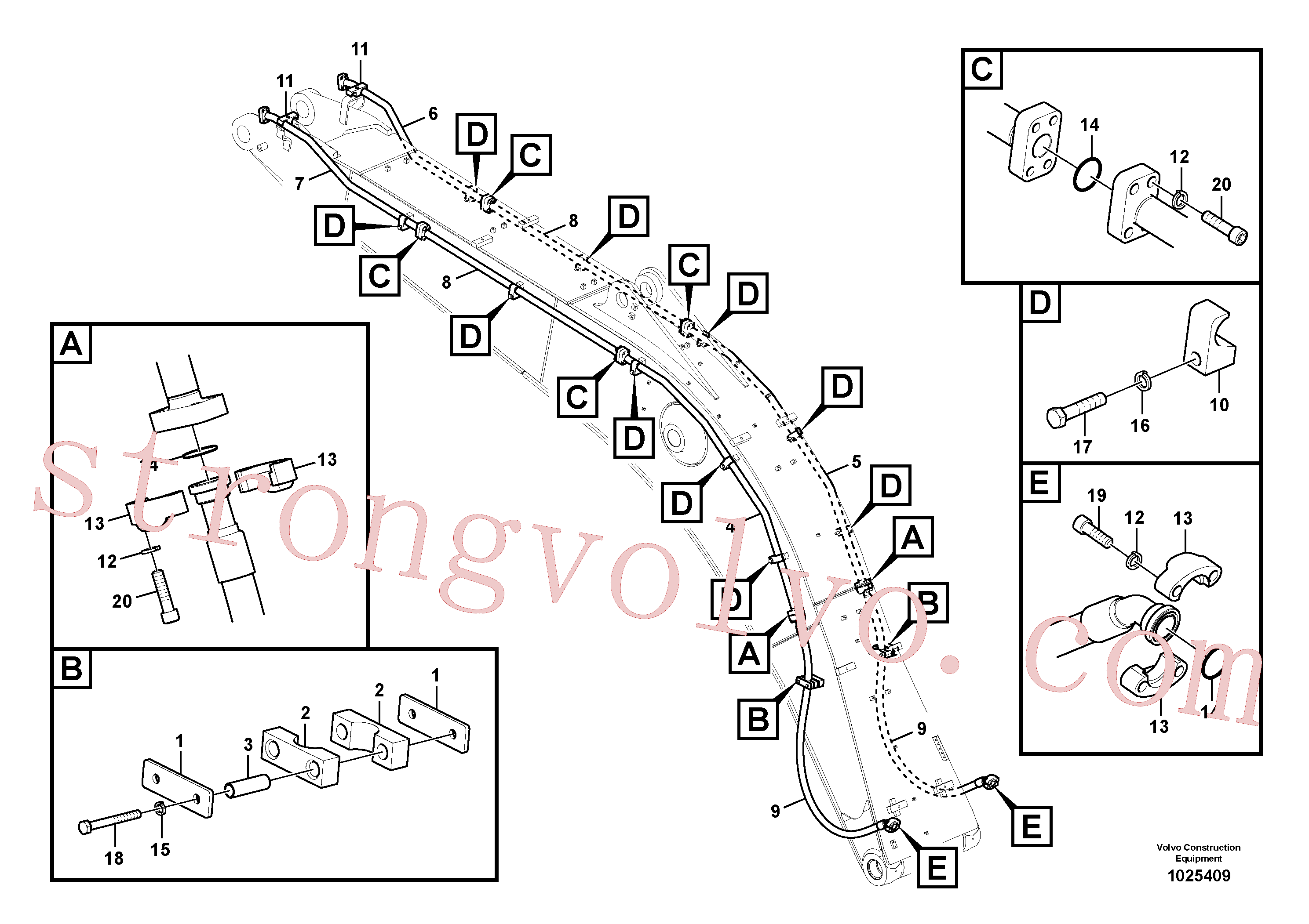 VOE14676985 Tubo Volvo escavadeira