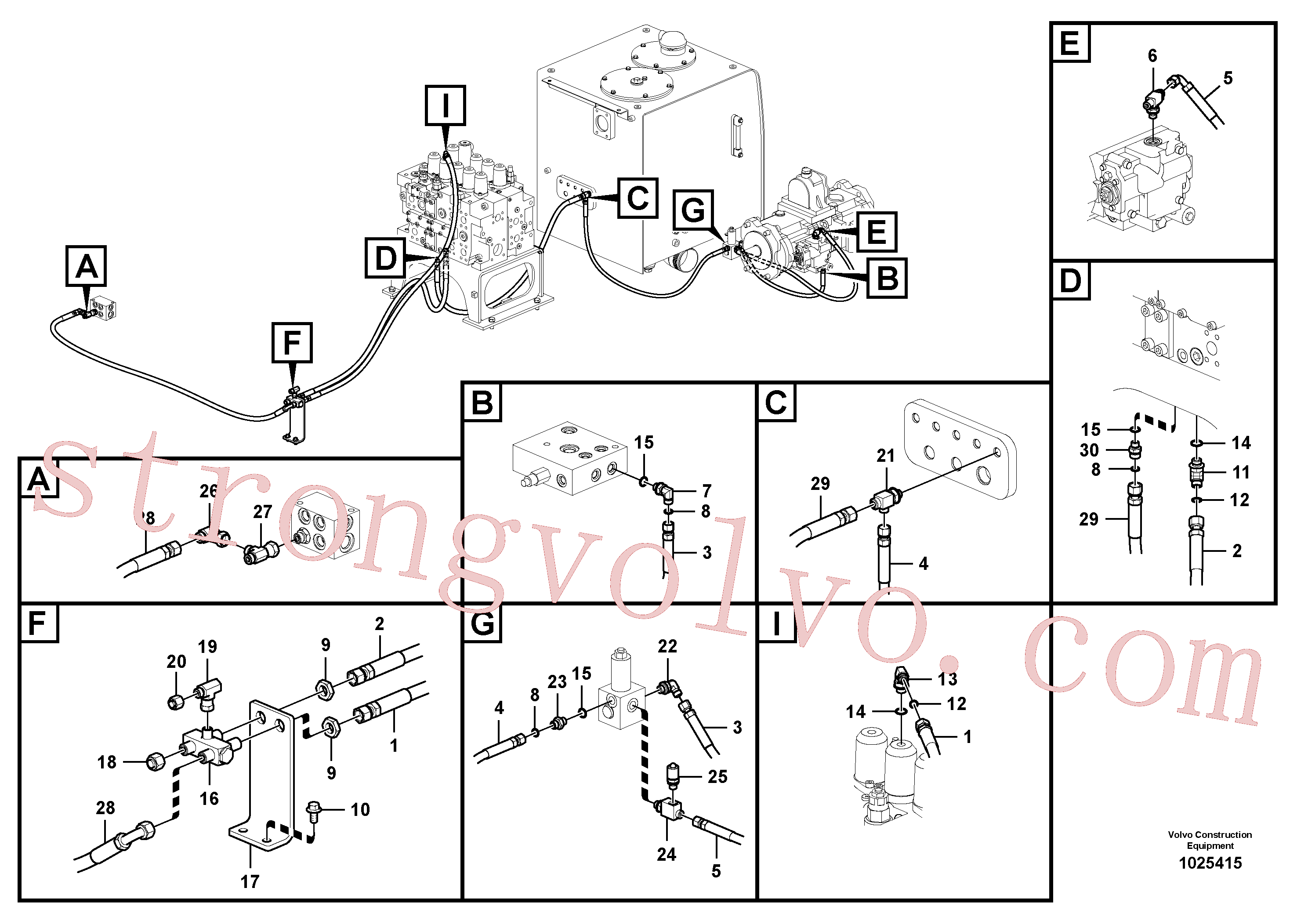 VOE14538786 Volvo Hidráulica de serviço, martelo e cortador para fluxo da bomba principal(1025415 Montagem)