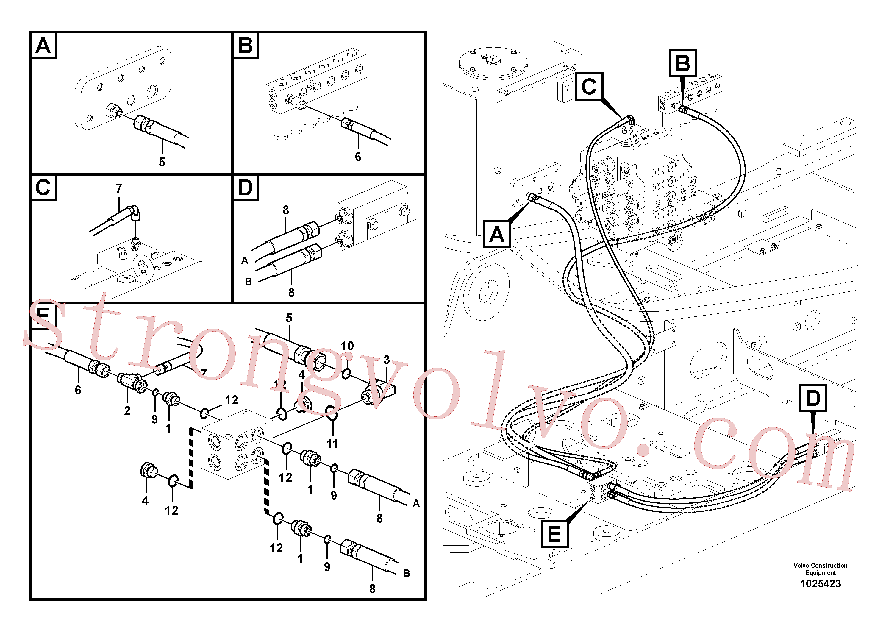 VOE936982 Volvo Sistema servomotor, válvula de comando para pedal da válvula de comando(1025423 Montagem)