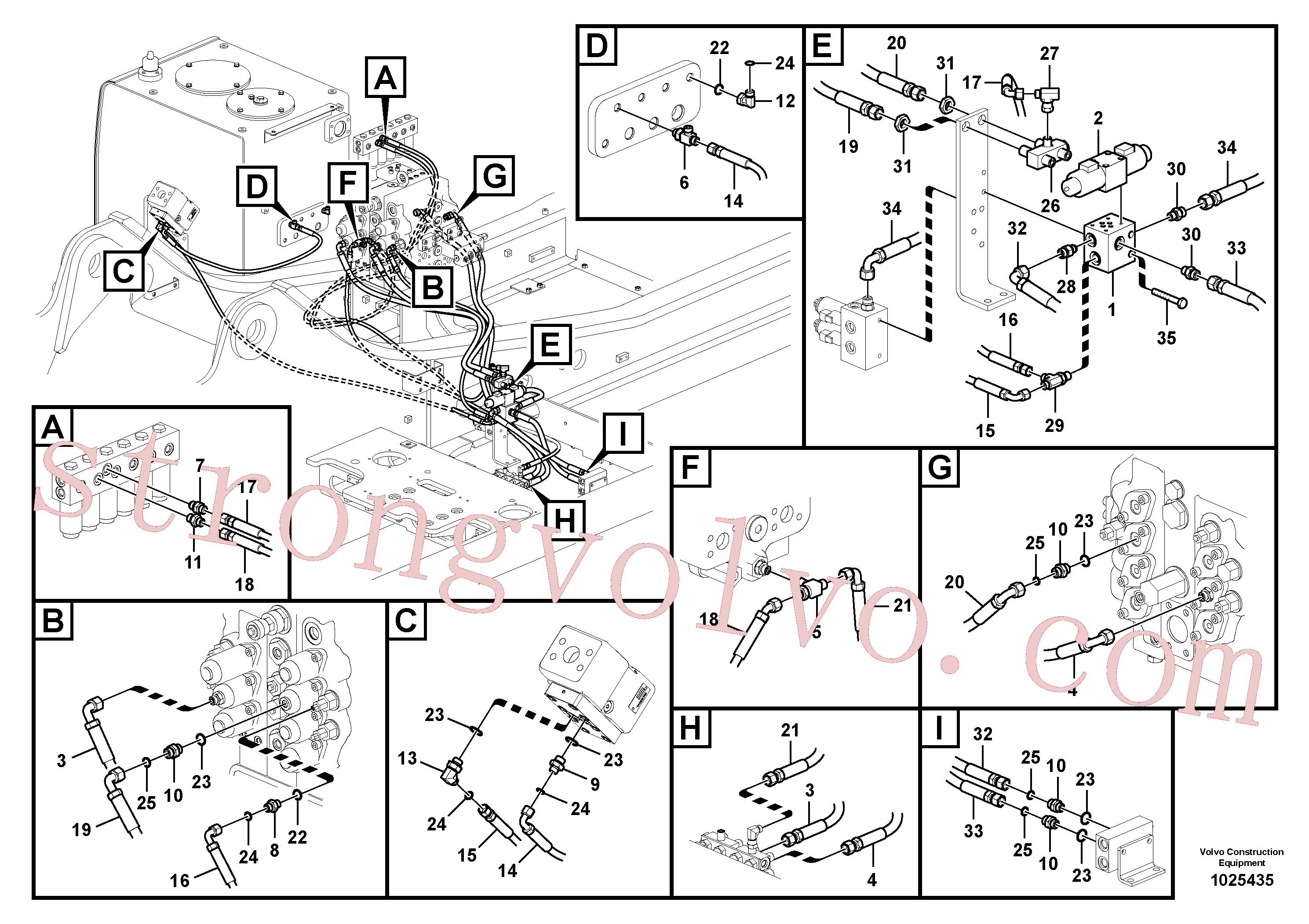VOE14538796 Volvo Hidráulica de serviço, martelo e cortador para fluxo da bomba principal(1025435 Montagem)
