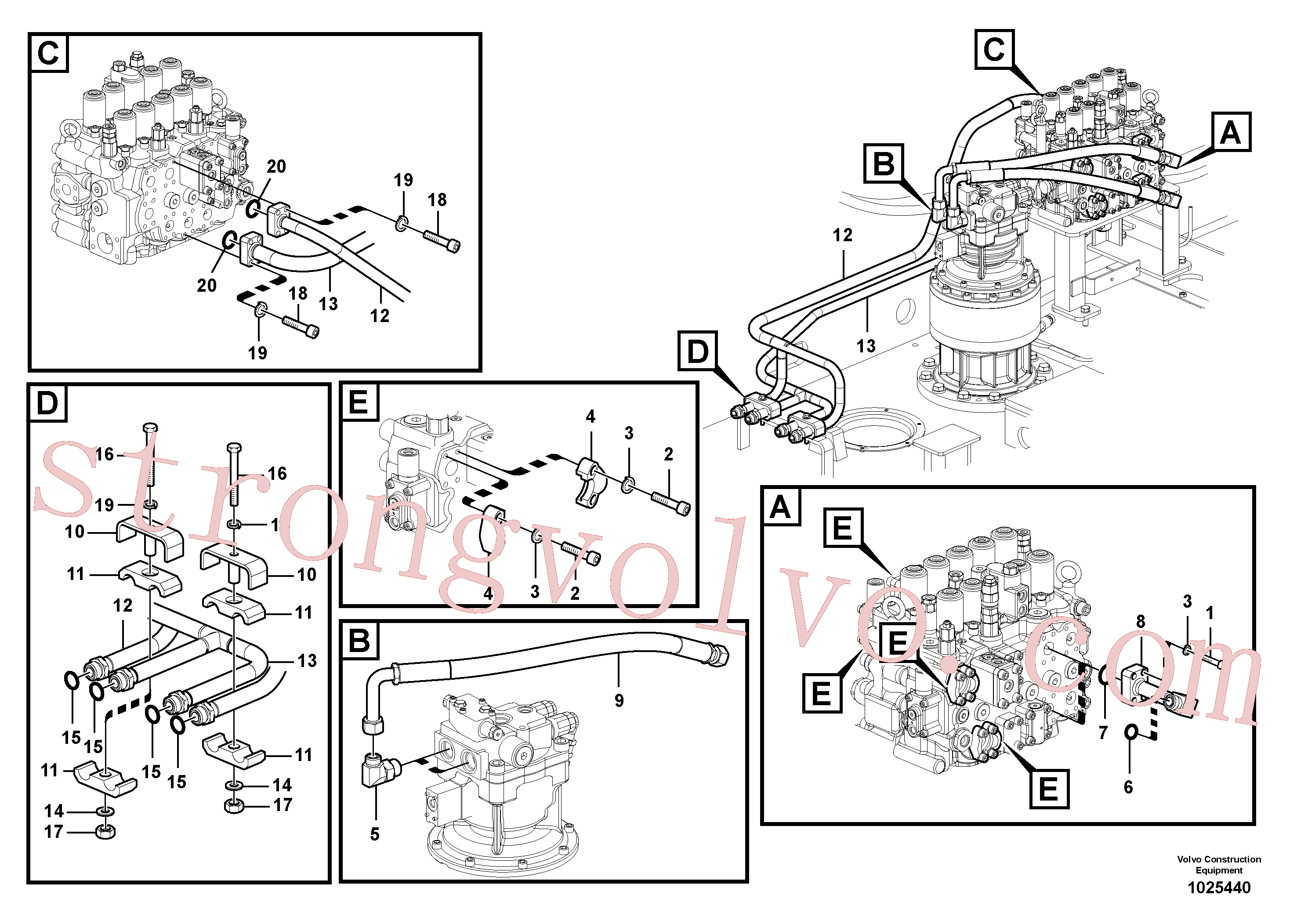 Volvo VOE14526034 Pipe Volvo Acessórios para escavadeira