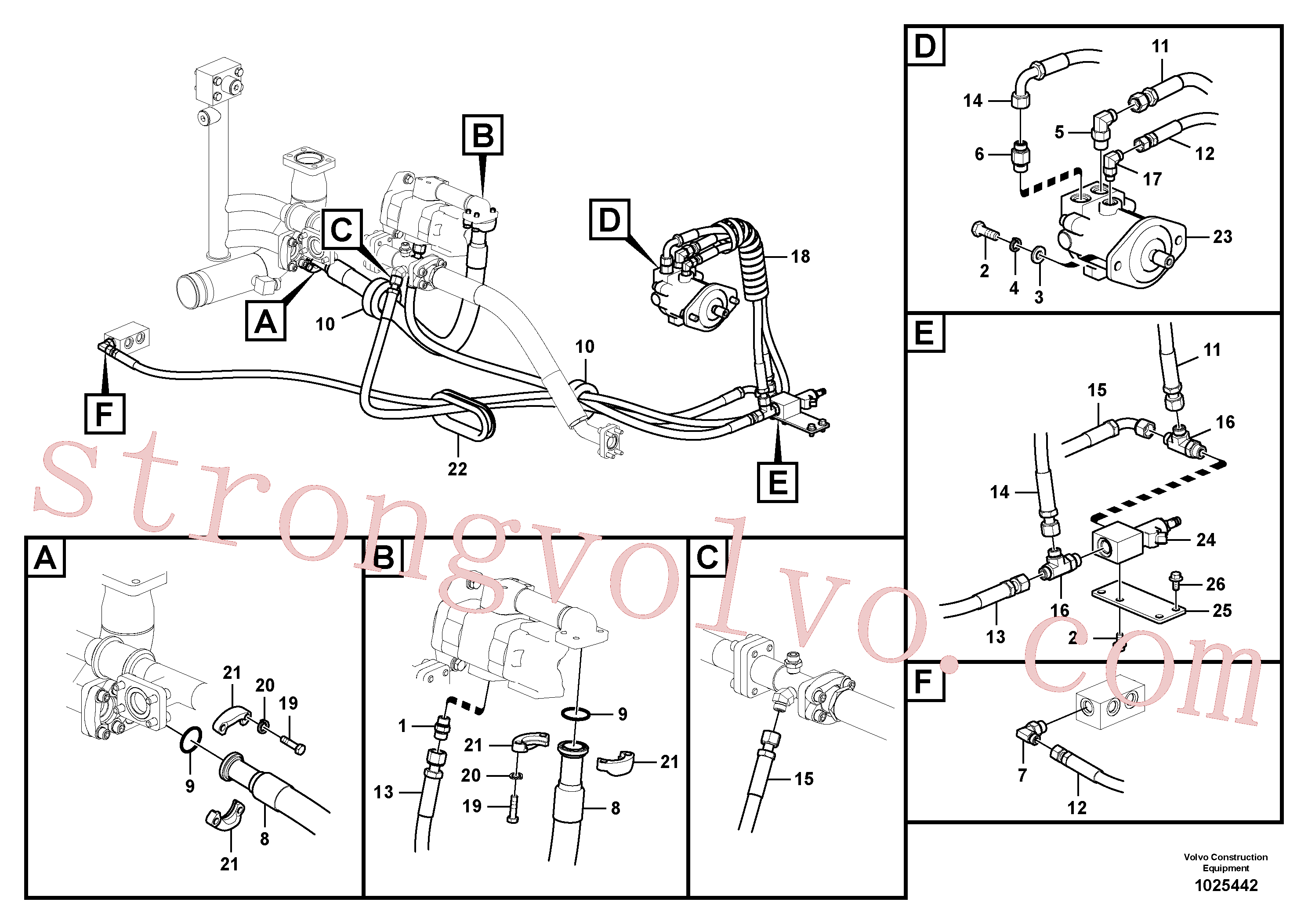 Volvo Montagem VOE936735 Mangueira completa Acessórios