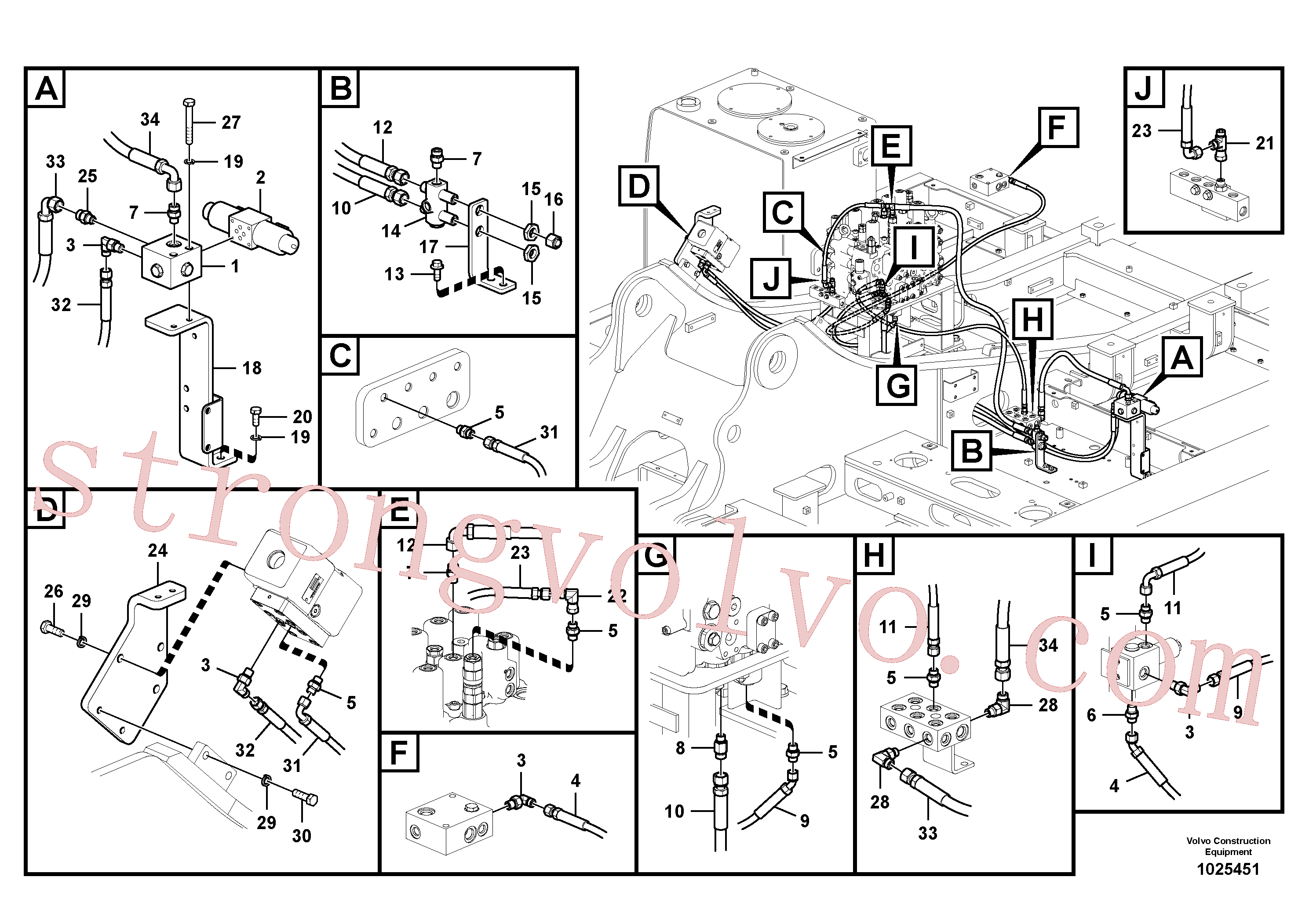 VOE14508417 Bracket Inscreva-se para Volvo Acessórios para escavadeira