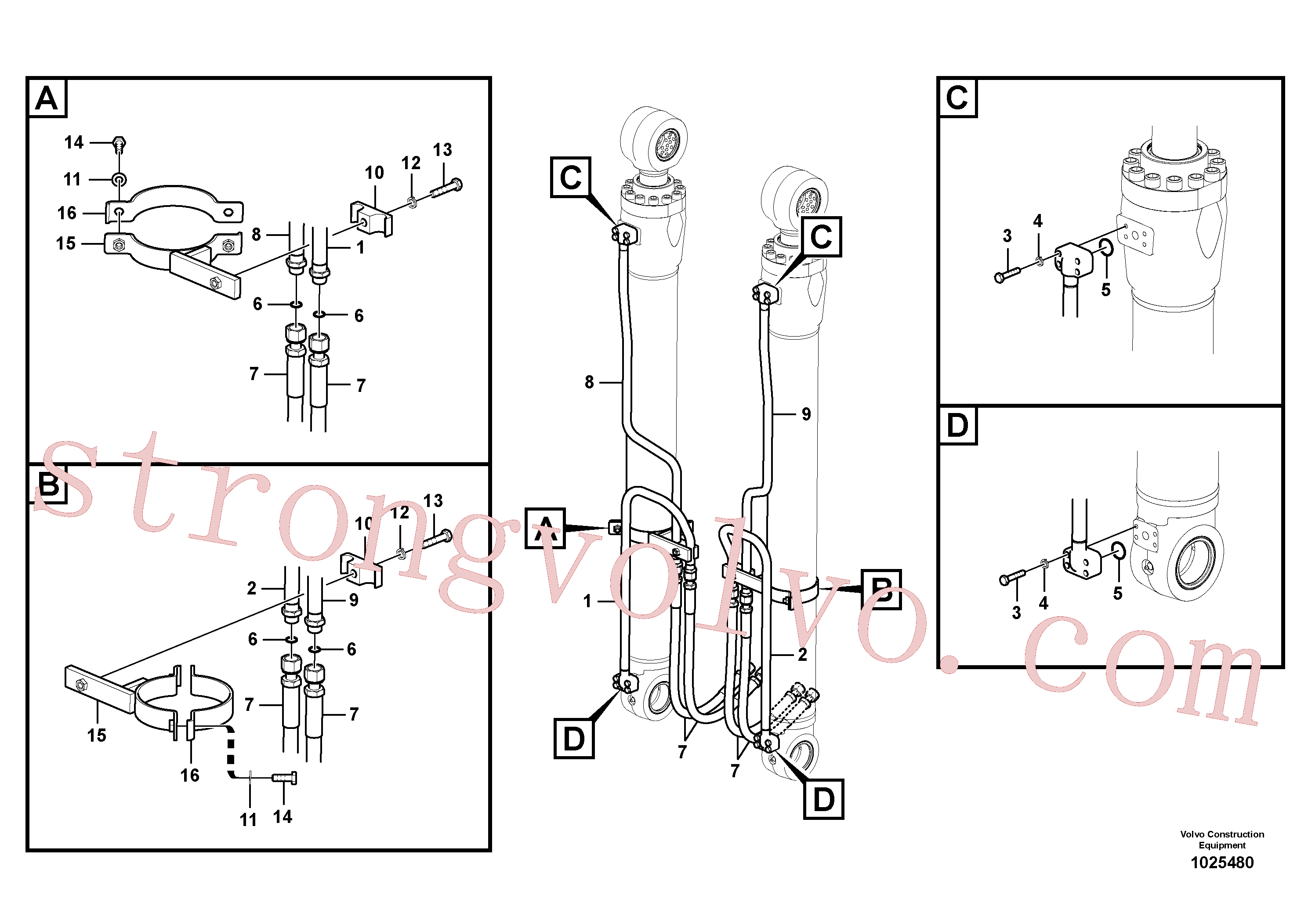 Volvo Montagem VOE14542635 Tubo Acessórios