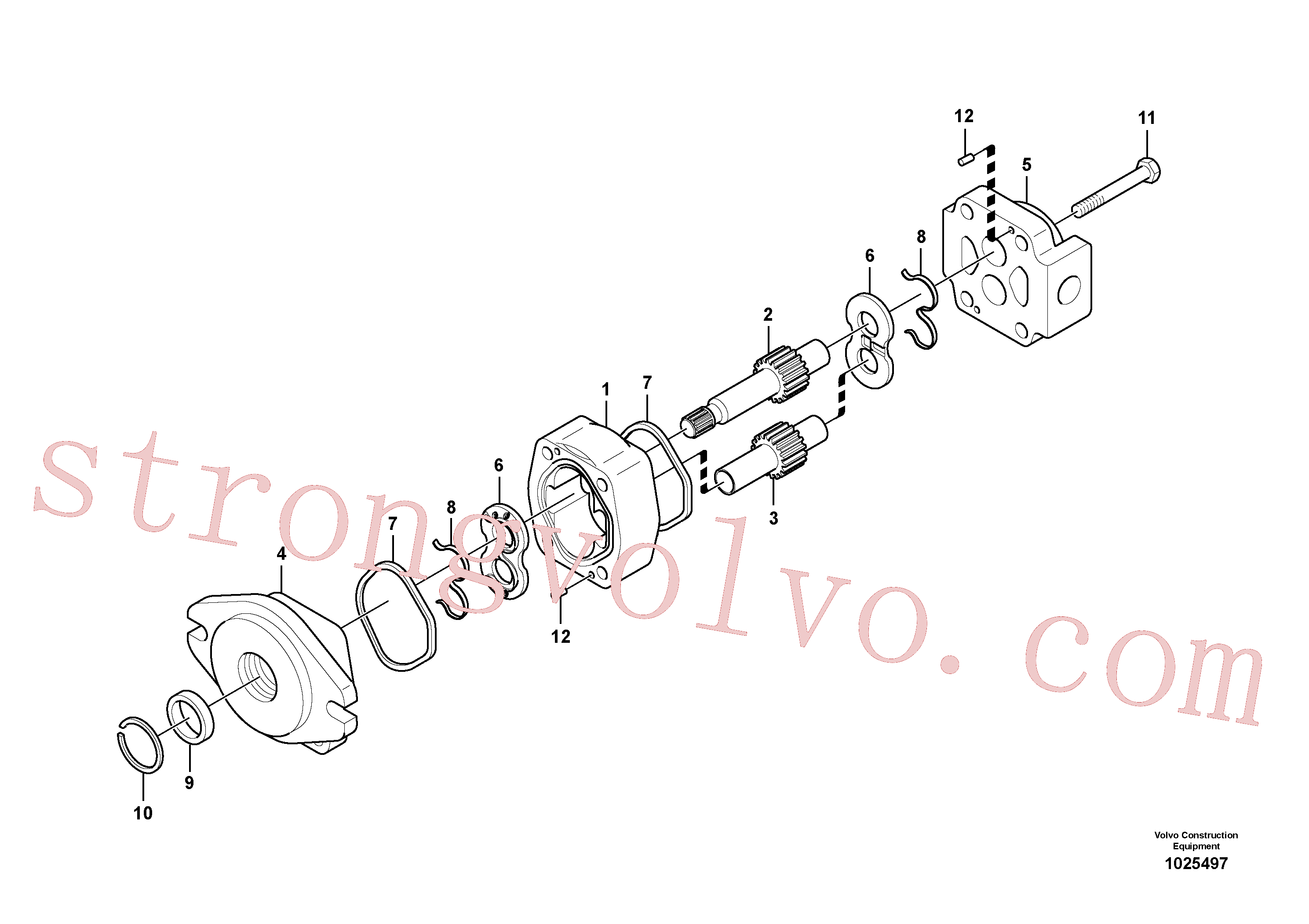 Volvo VOE14565924 Flange Volvo Acessórios para escavadeira