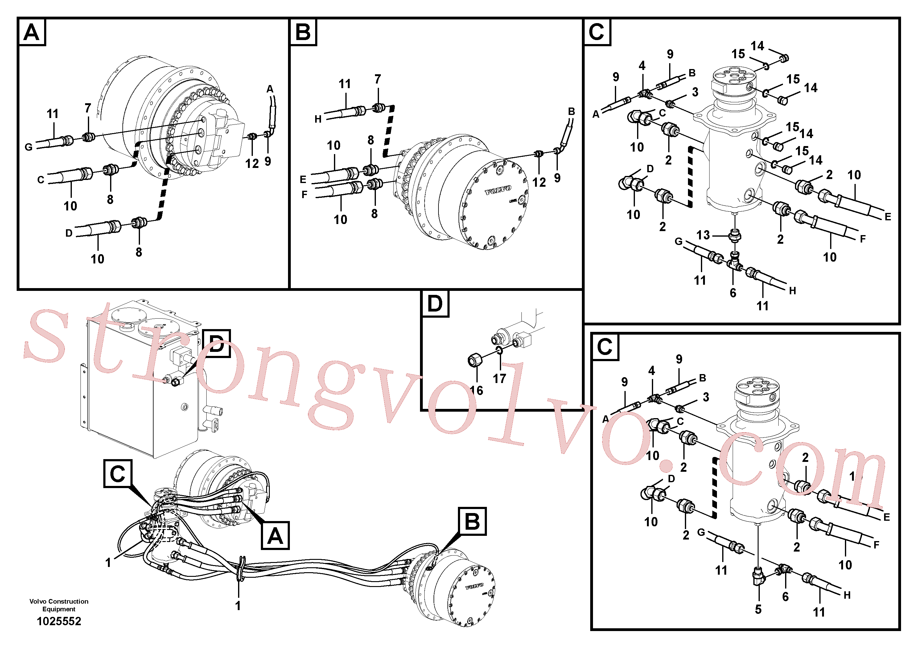 Atacado VOE14513937 Grommet Volvo escavadeira