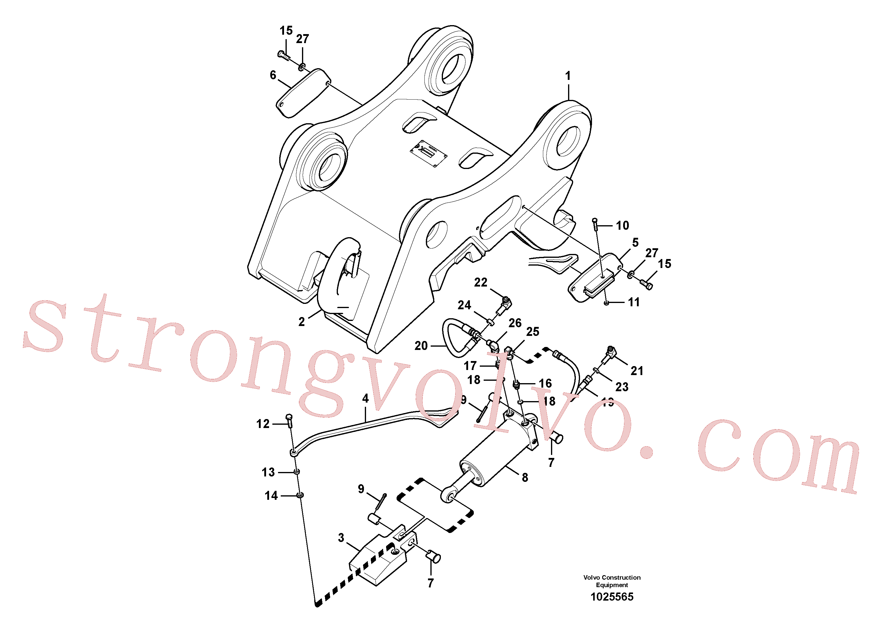 Atacado VOE14558371 Acoplador rápido Volvo escavadeira