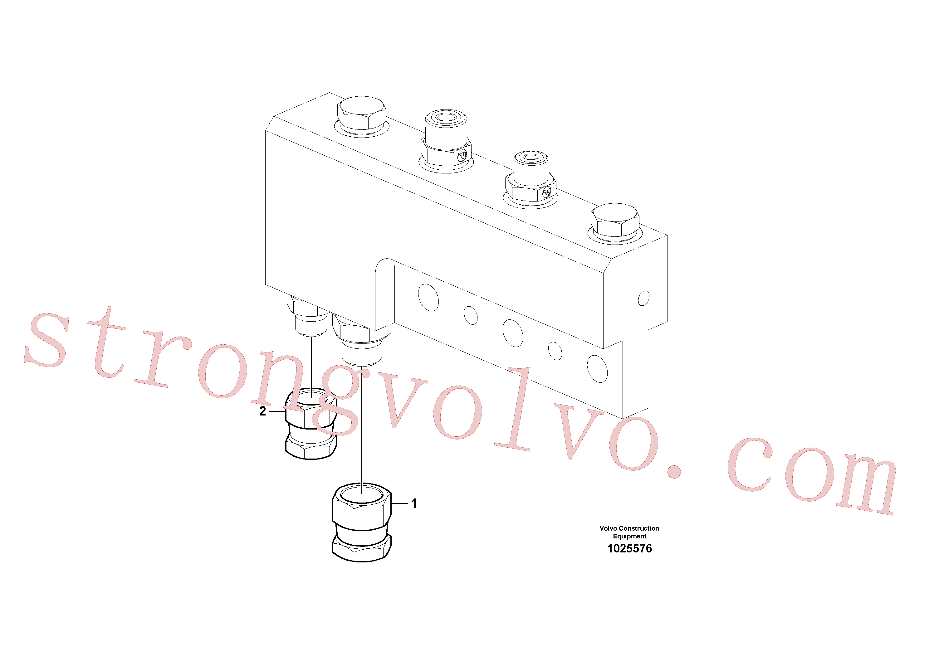 VOE11803540 Volvo Hidráulica de serviço, encaixe rápido no braço de afundamento(1025576 Montagem)