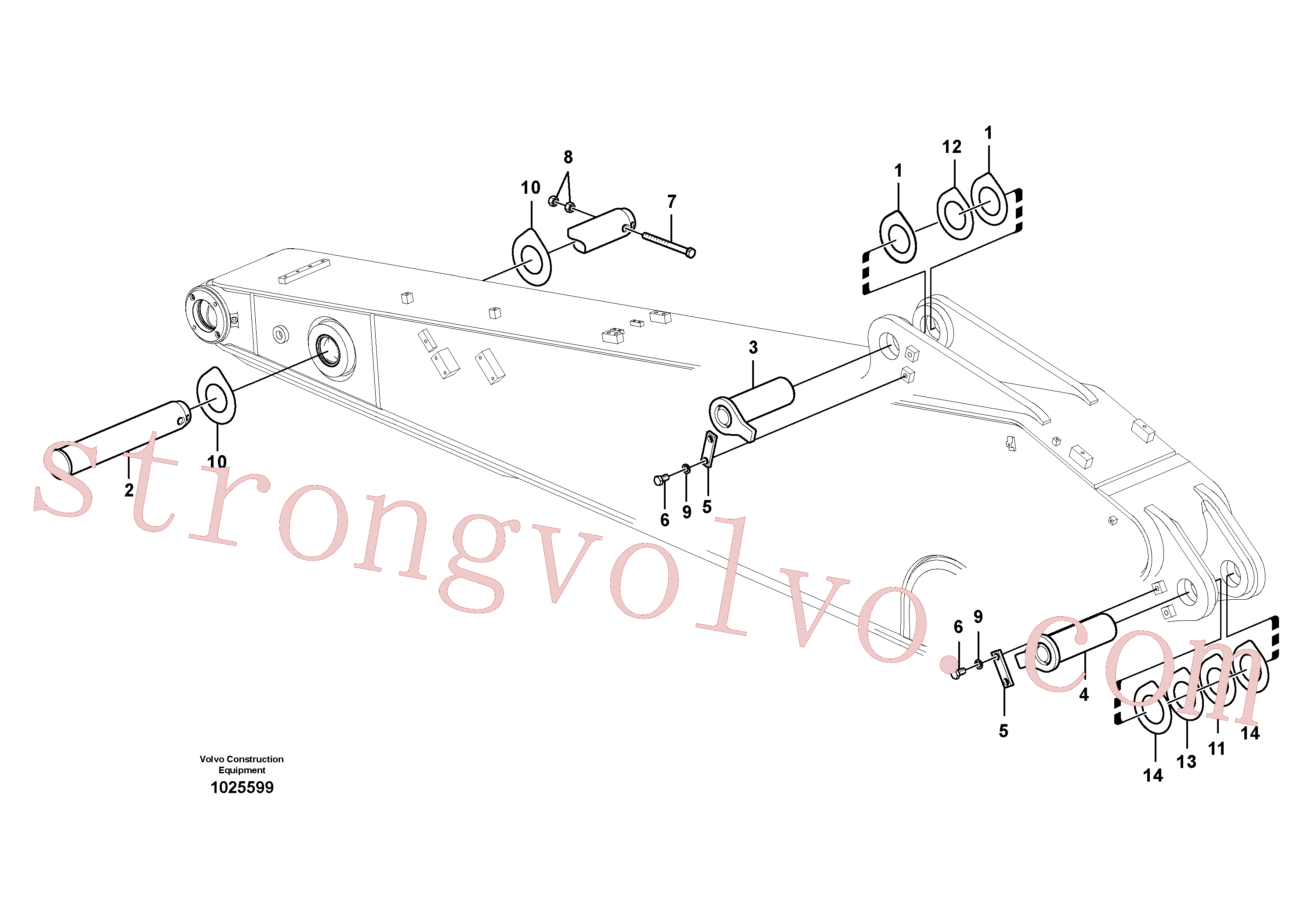 VOE14546645 Espaçador Volvo escavadeira