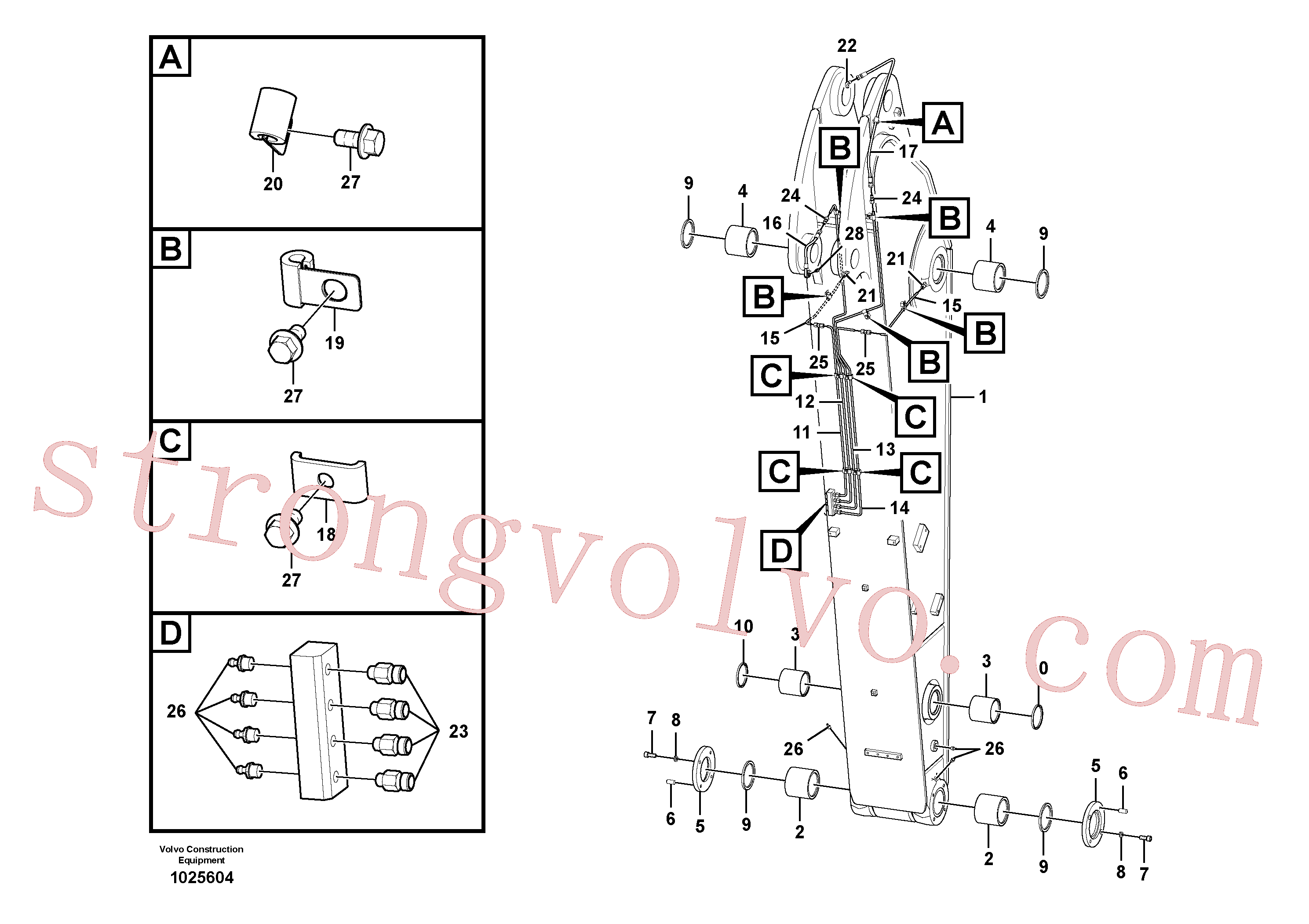 VOE14549251 Braço Inscreva-se para Volvo Acessórios para escavadeira