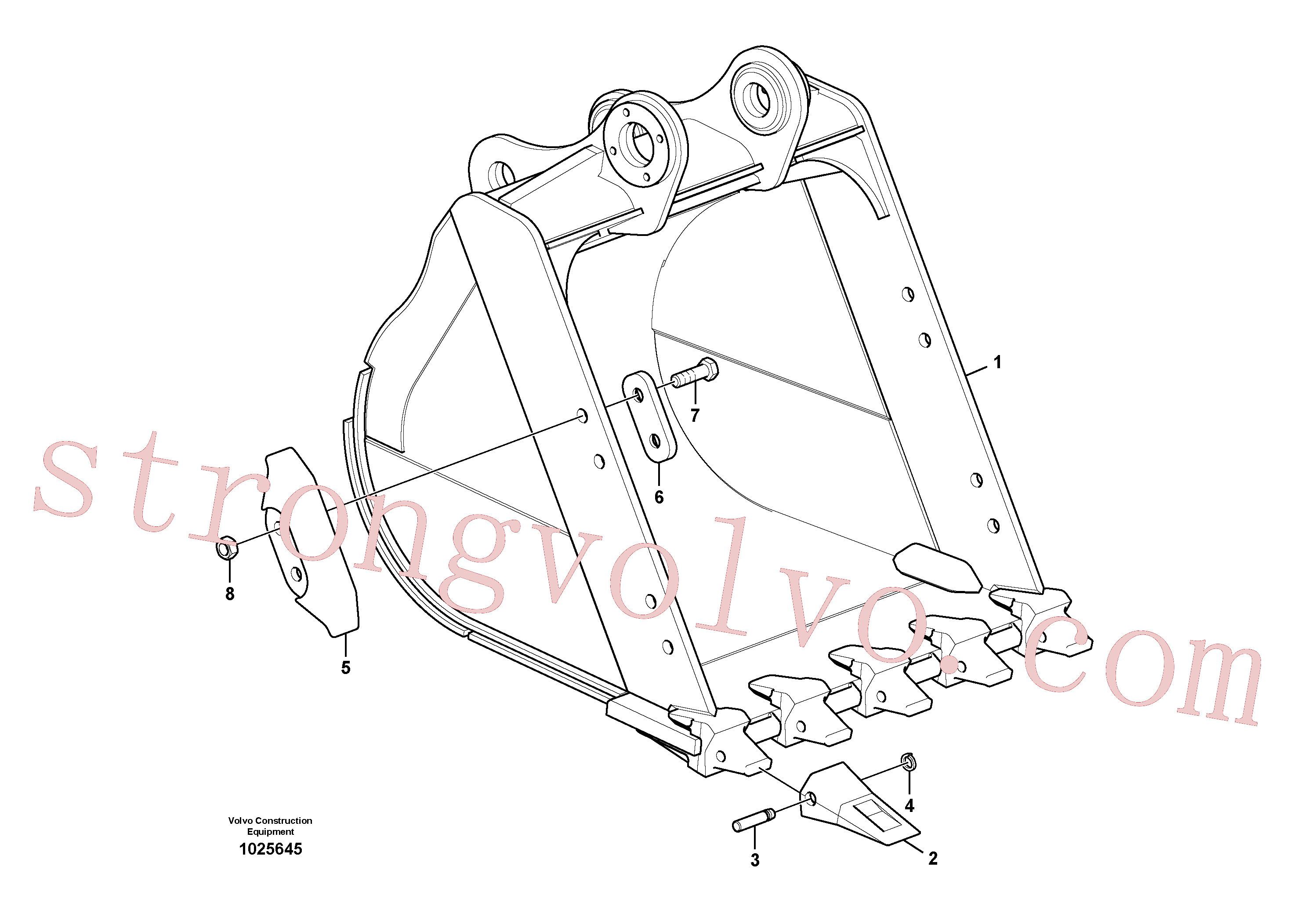 SA1070-13030 Volvo Balde(1025645 Montagem)