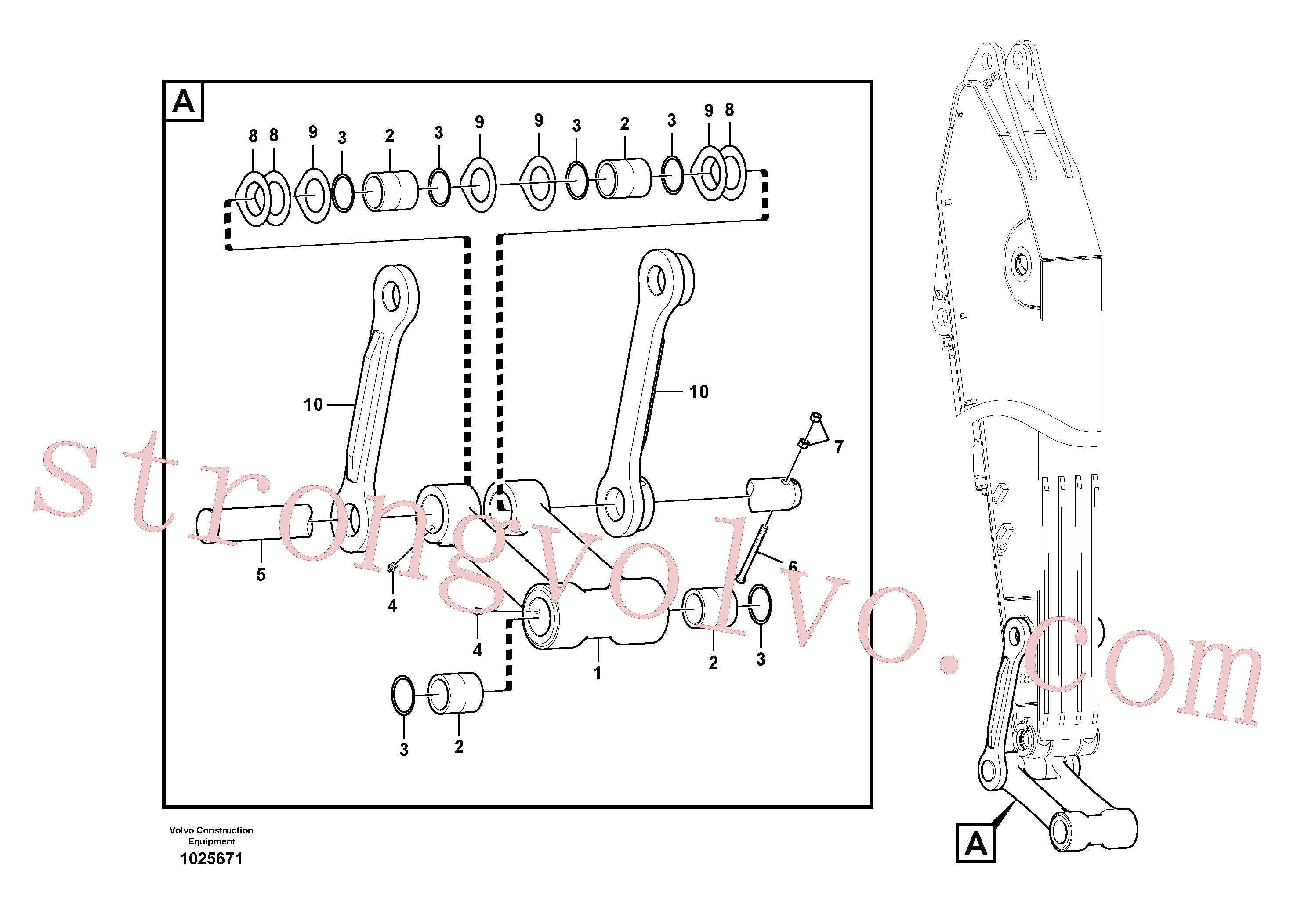 VOE14545619 Volvo Tirantes à haste de ligação(1025671 Montagem)