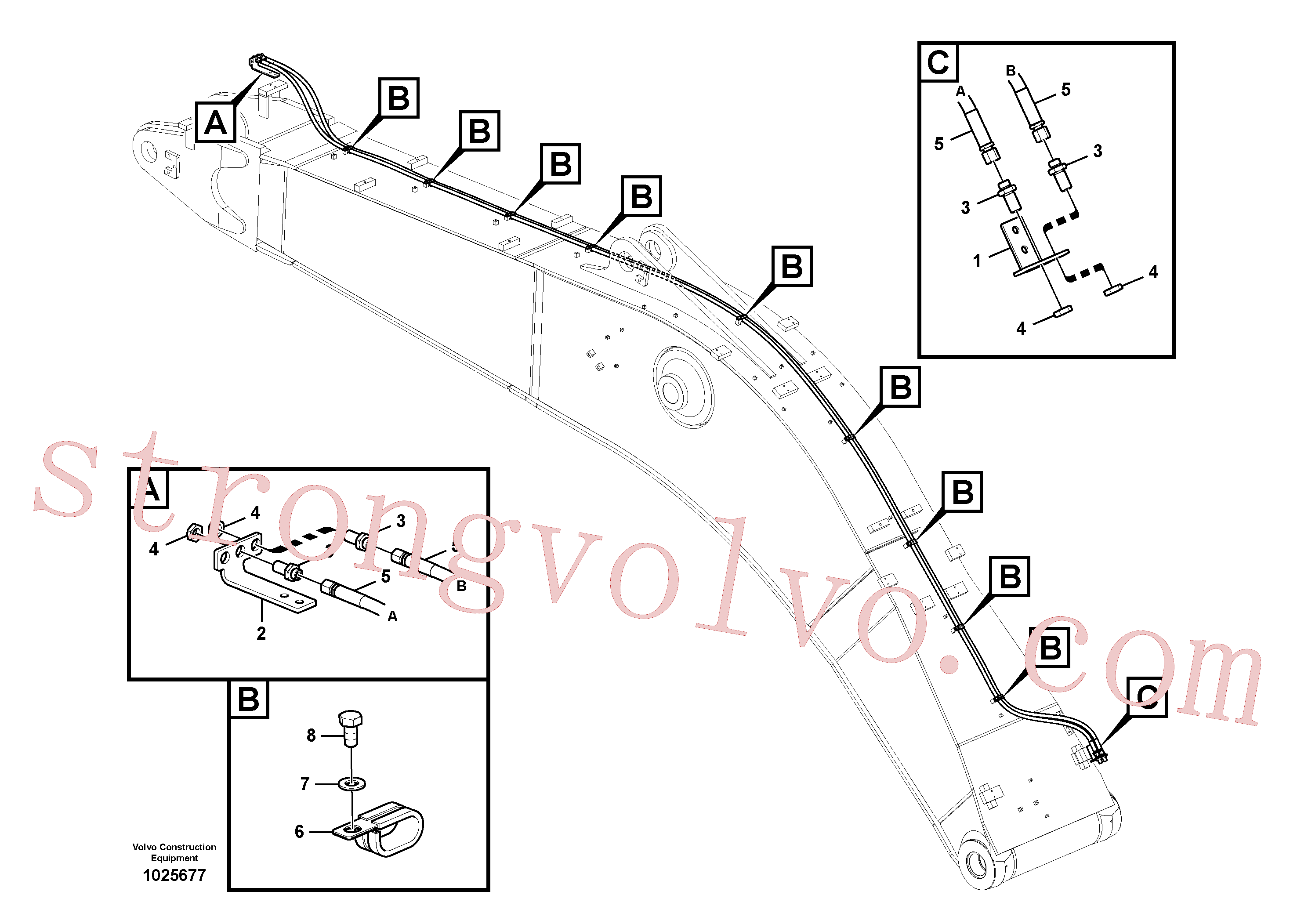 China Made VOE14554710 Suporte Volvo Acessórios para escavadeira